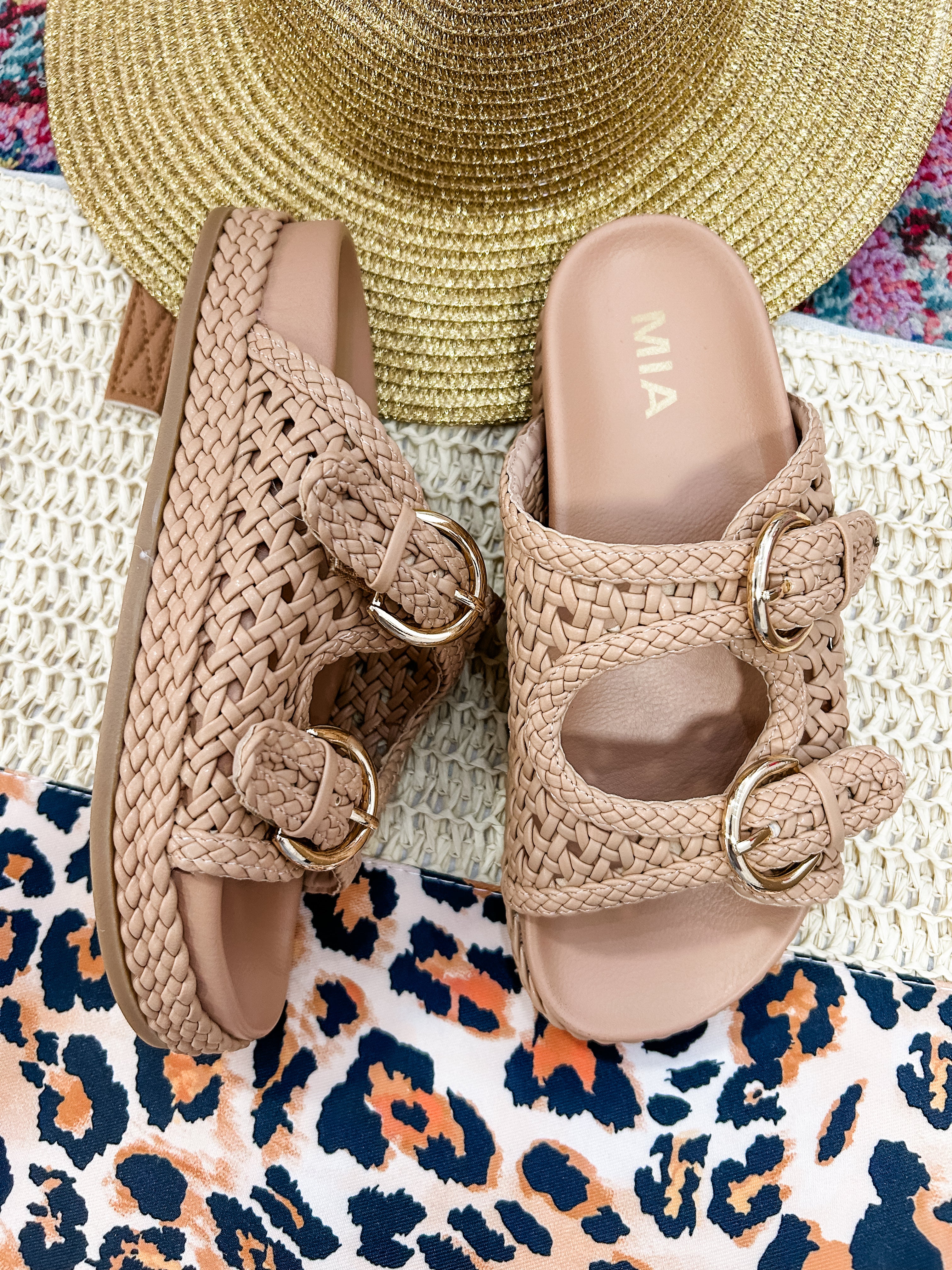 Trendy Woven Nude Sandal