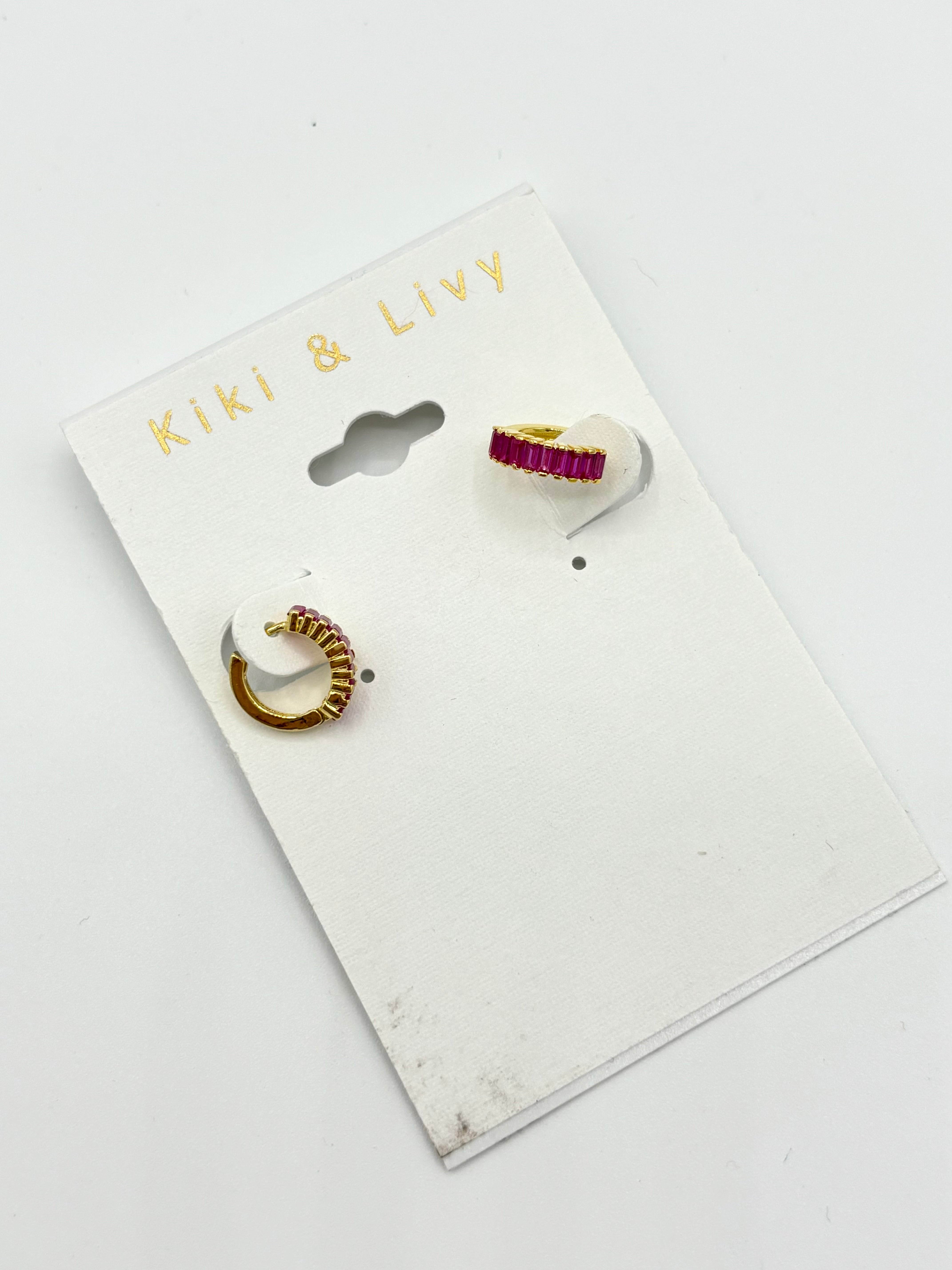 Tiny Baguette Hugger Earrings