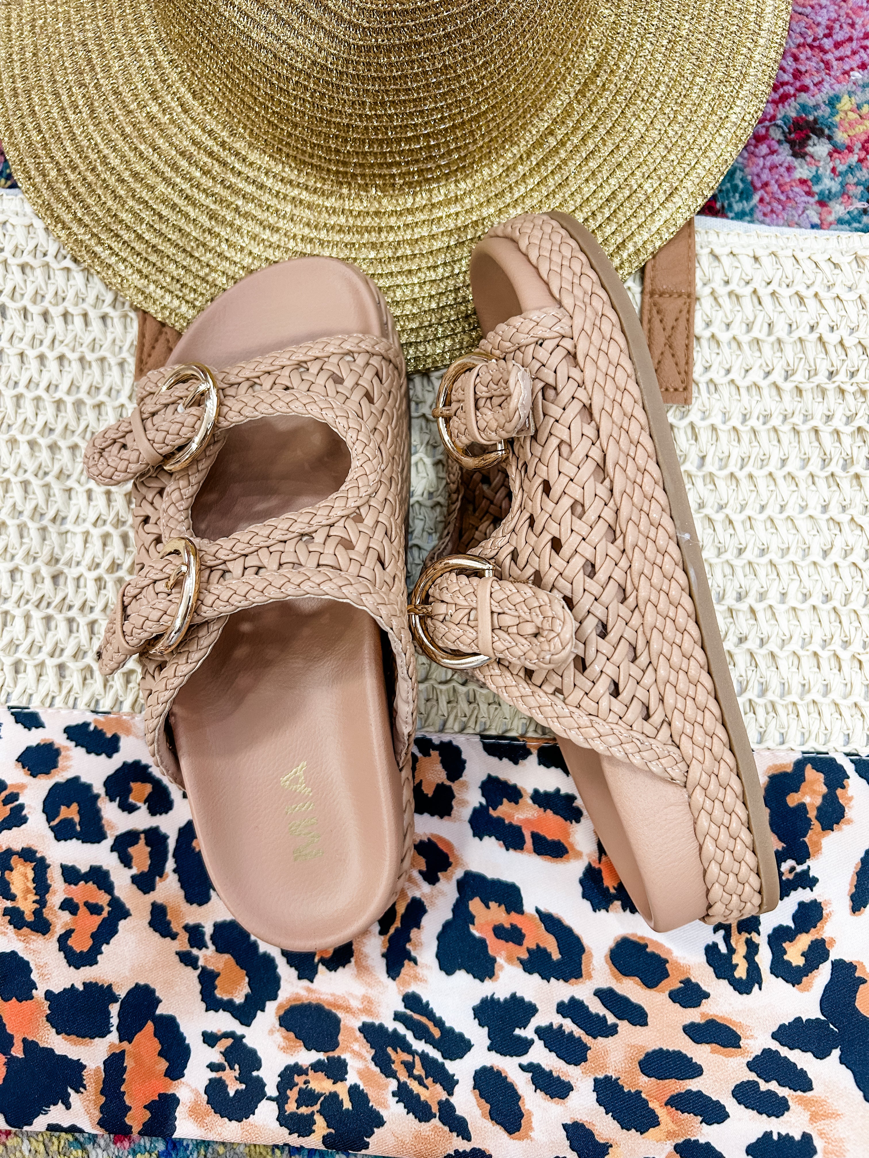 Trendy Woven Nude Sandal