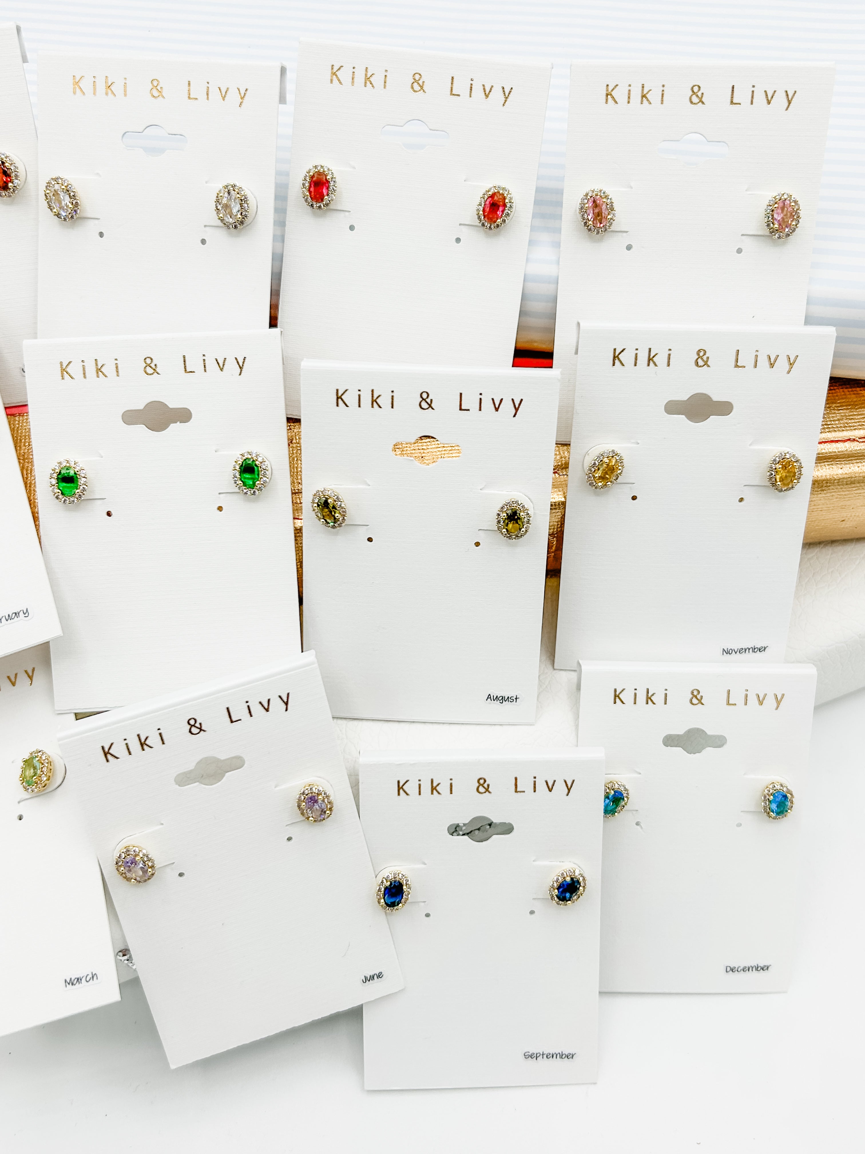 Birthstone Stud Earrings