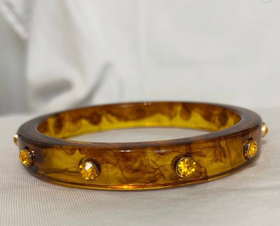 Tortoise Crystal Acetate Bracelet
