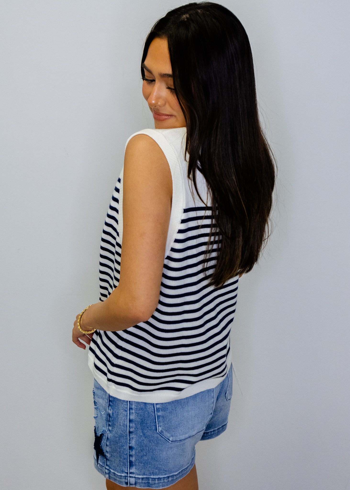 Knit American Flag Stripe Tank