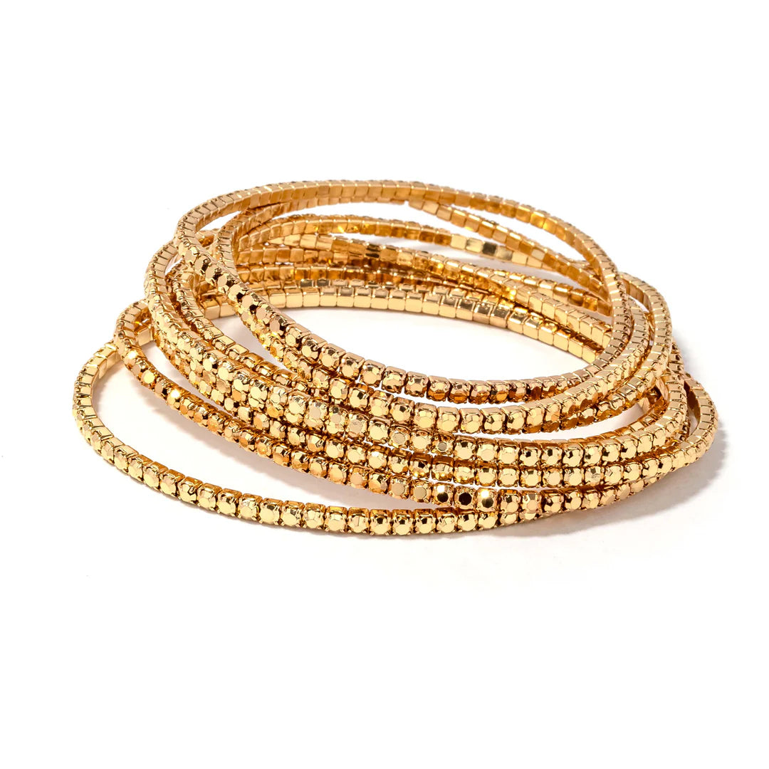 Gold Confetti Galaxy Bracelet Set