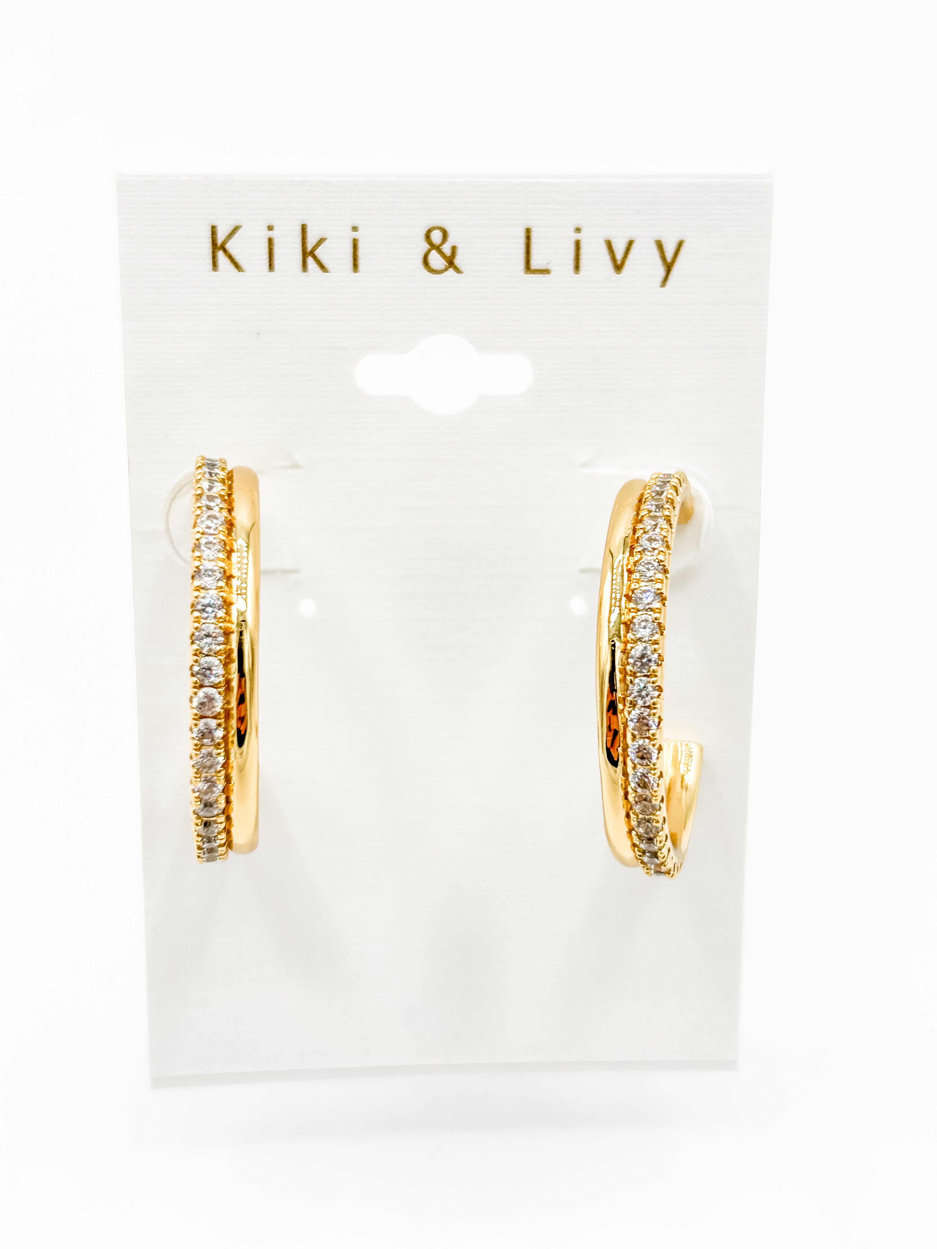 Medium Bling Hoops