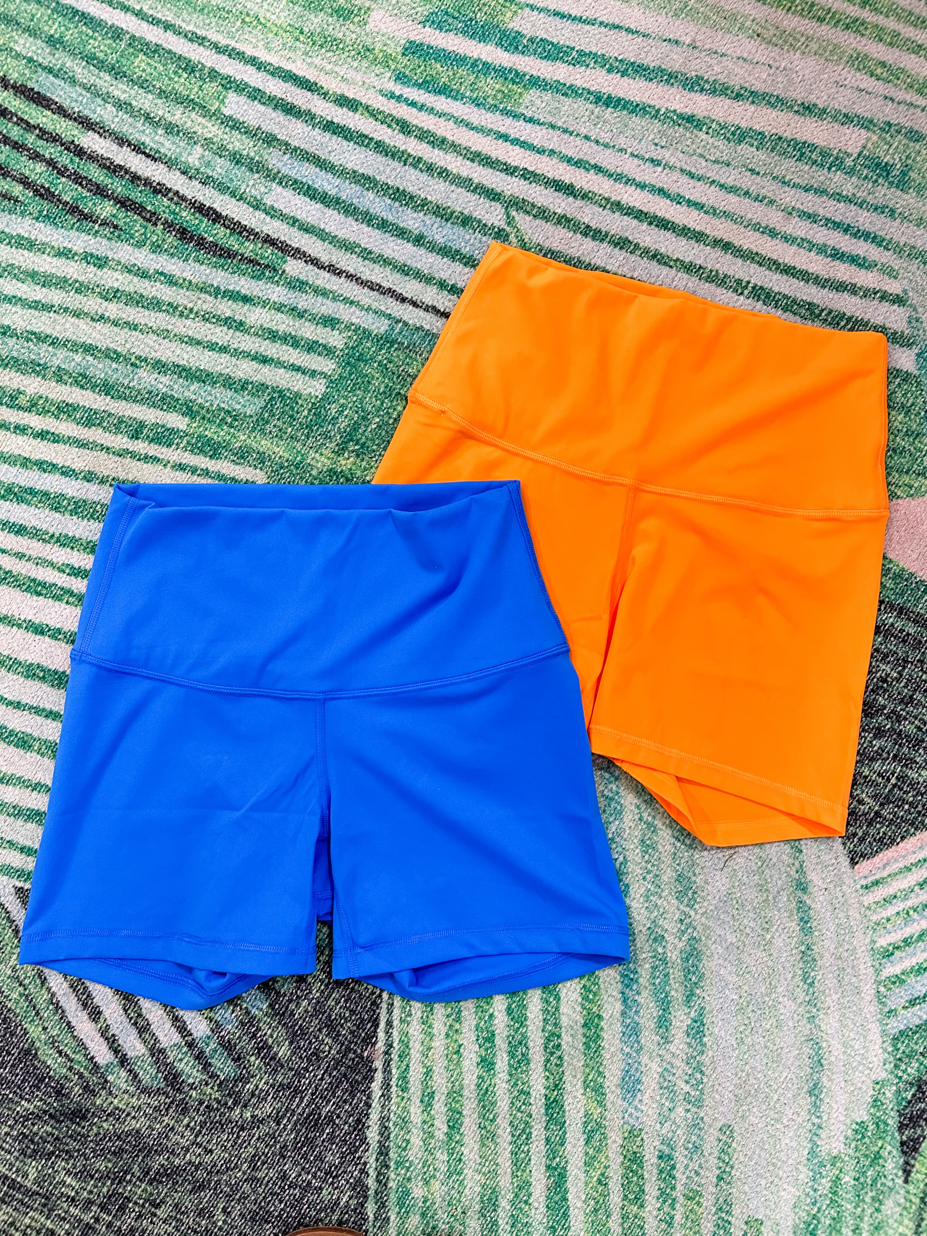 Blue Buttery Soft Biker Shorts