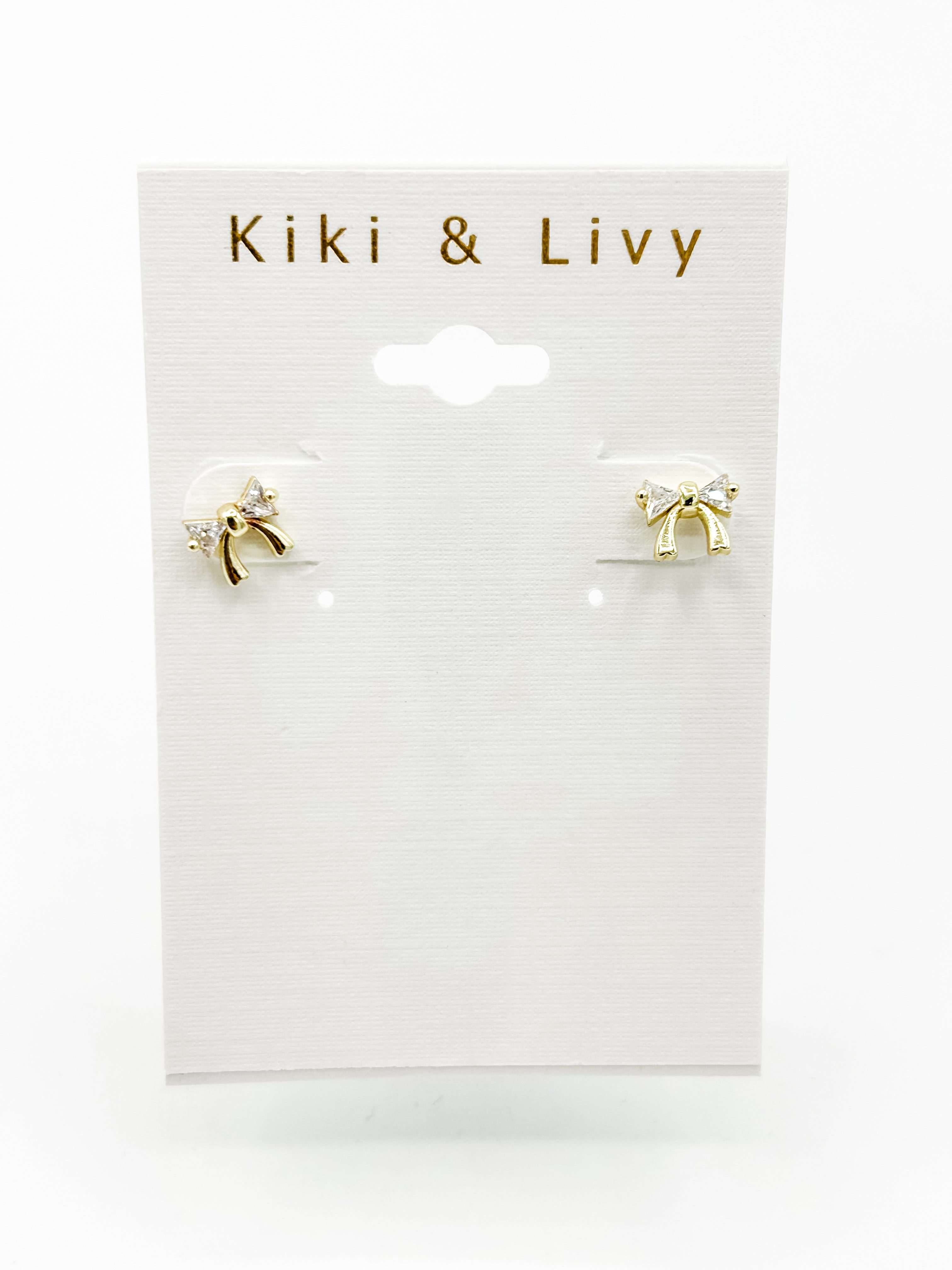 Tiny Bling Bow Studs