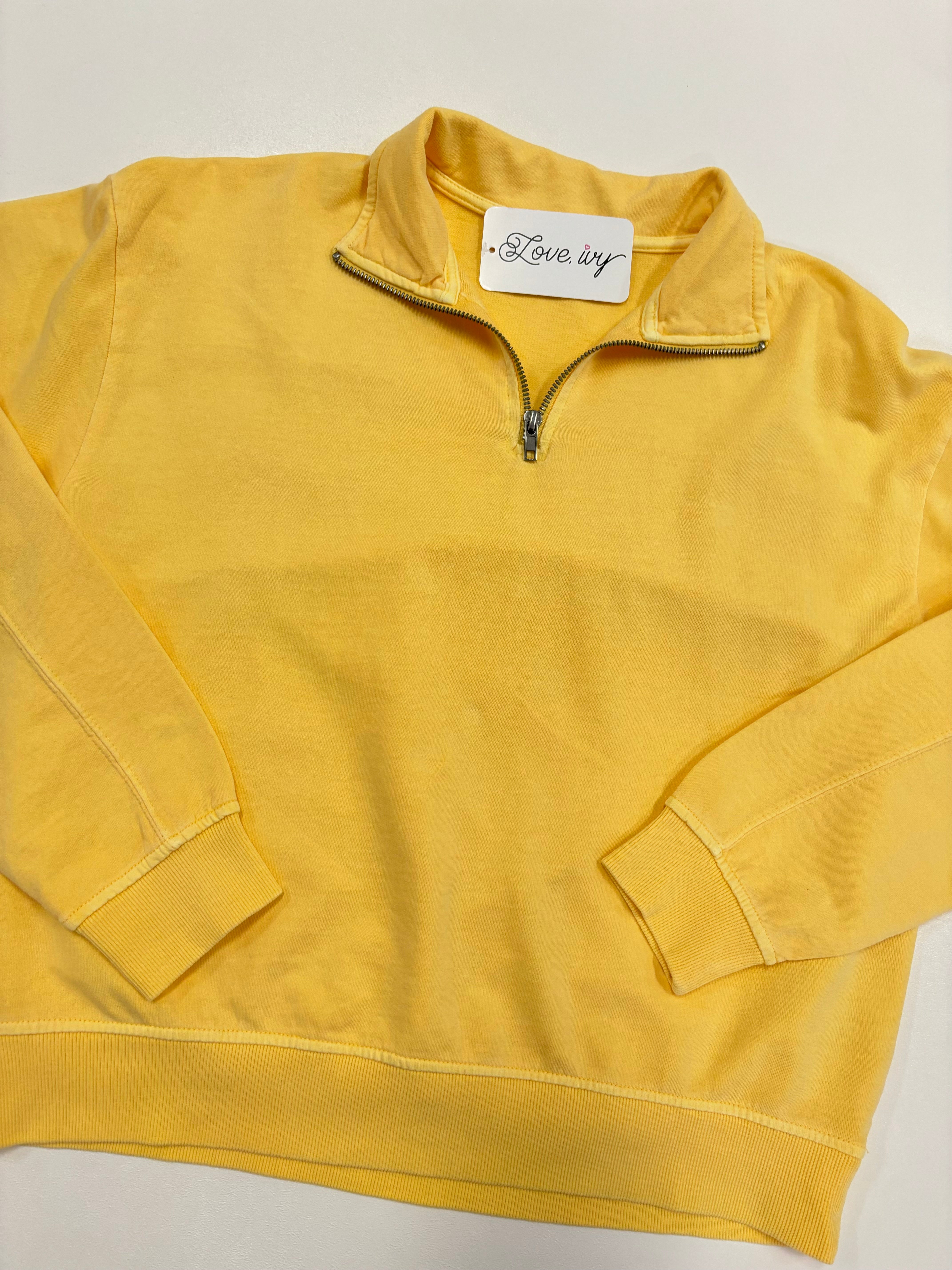 Yellow Half Zip Pullover