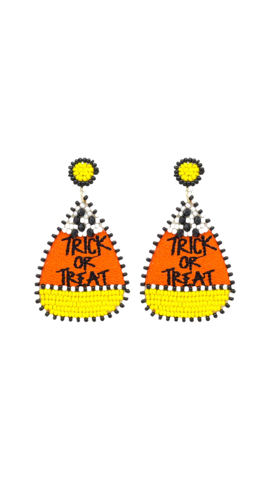 Tick Or Treat Candy Corn Earrings