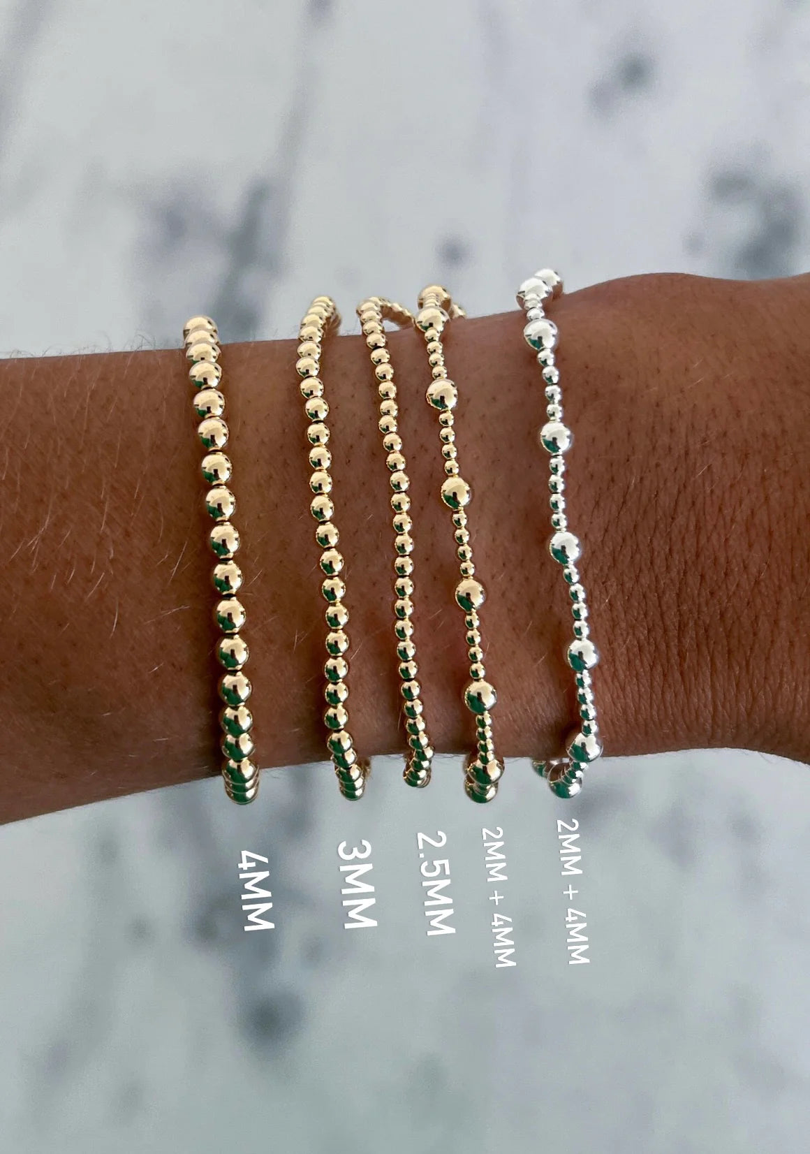 Gold Filled Beaded Bracelets