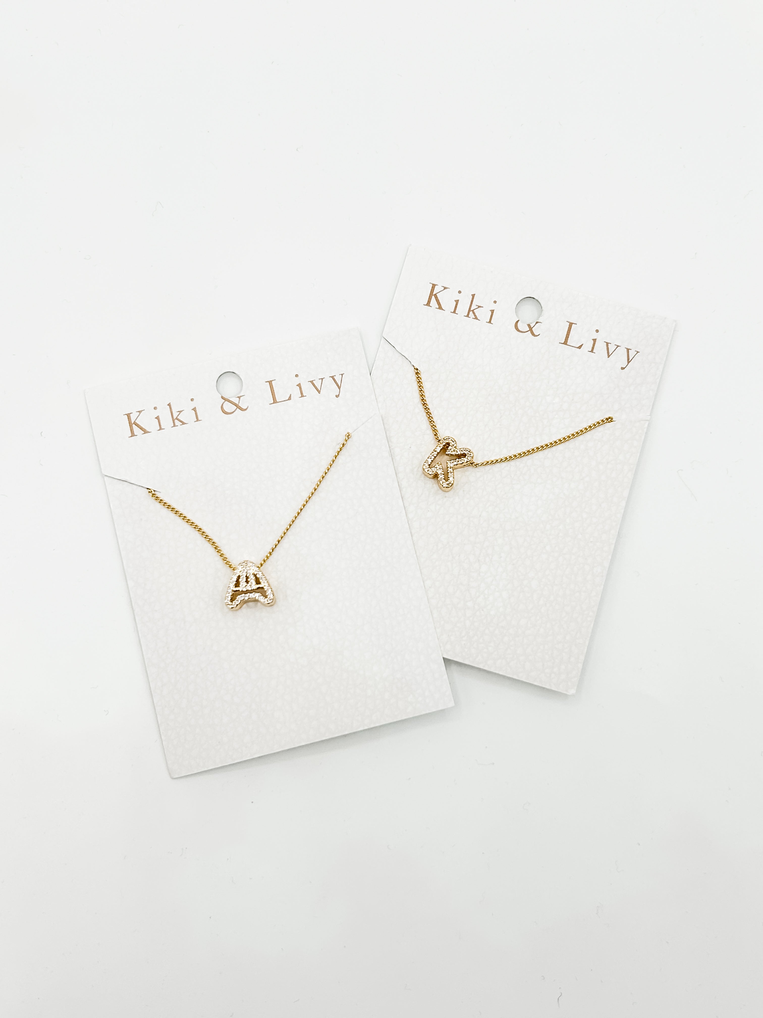 Open Bling Letter Necklace