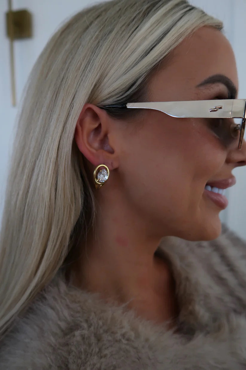 The Katie Gold Rhinestone Earrings