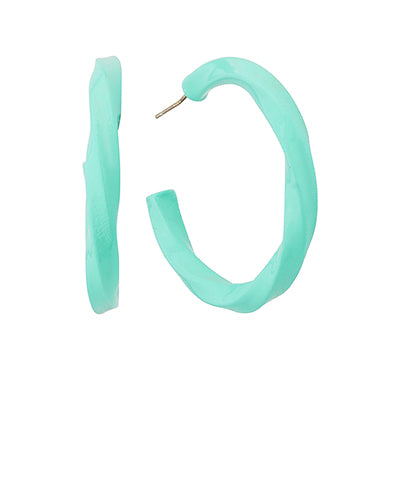 Mint Twist Hoops