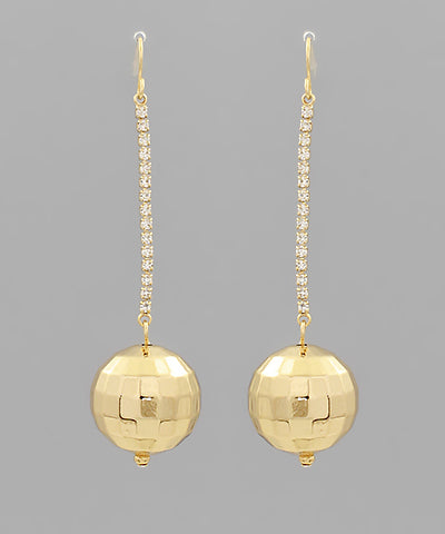 Gold Discoball Earrings