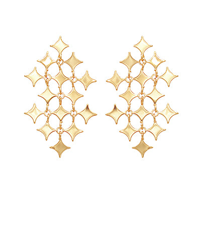 Gold Geometric Chandelier Earrings