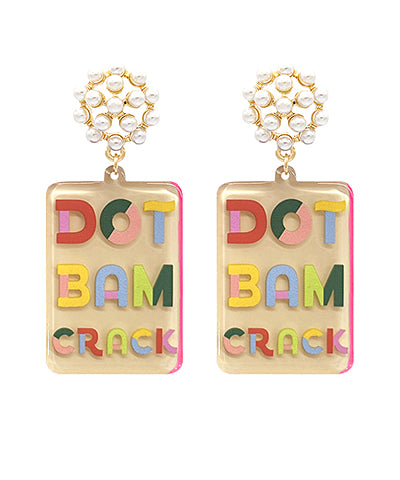 Dot Boom Crack Mahj Earrings