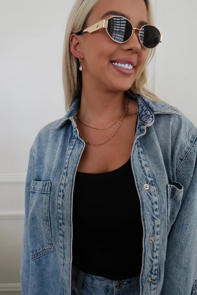 The Mila Gold Double Chain Necklace