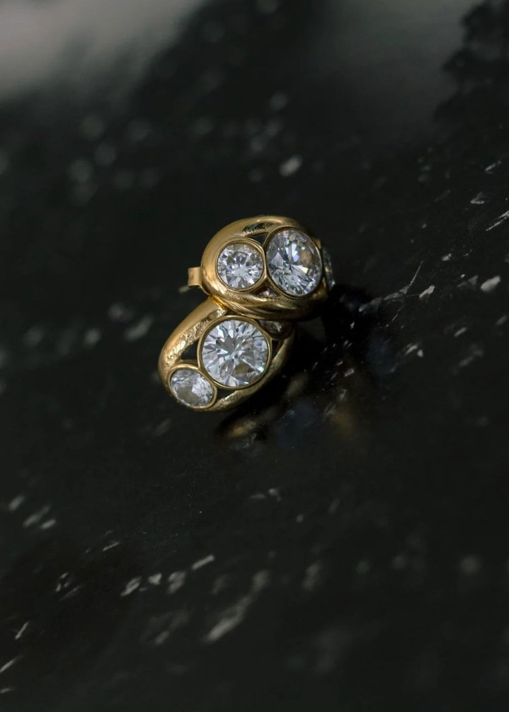 The Winnie Gold Rhinestone Earrings