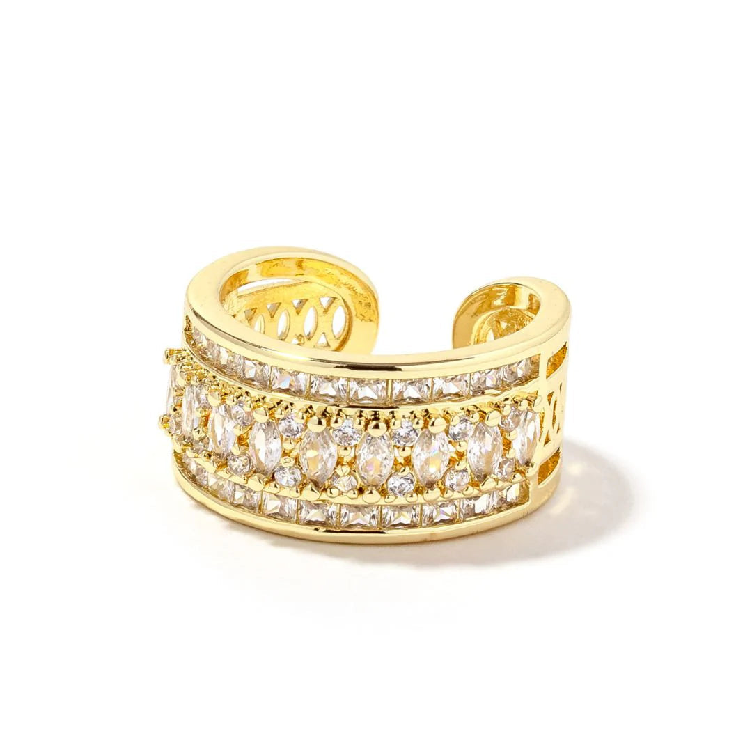 Gold Fizz Rhinestone Ring