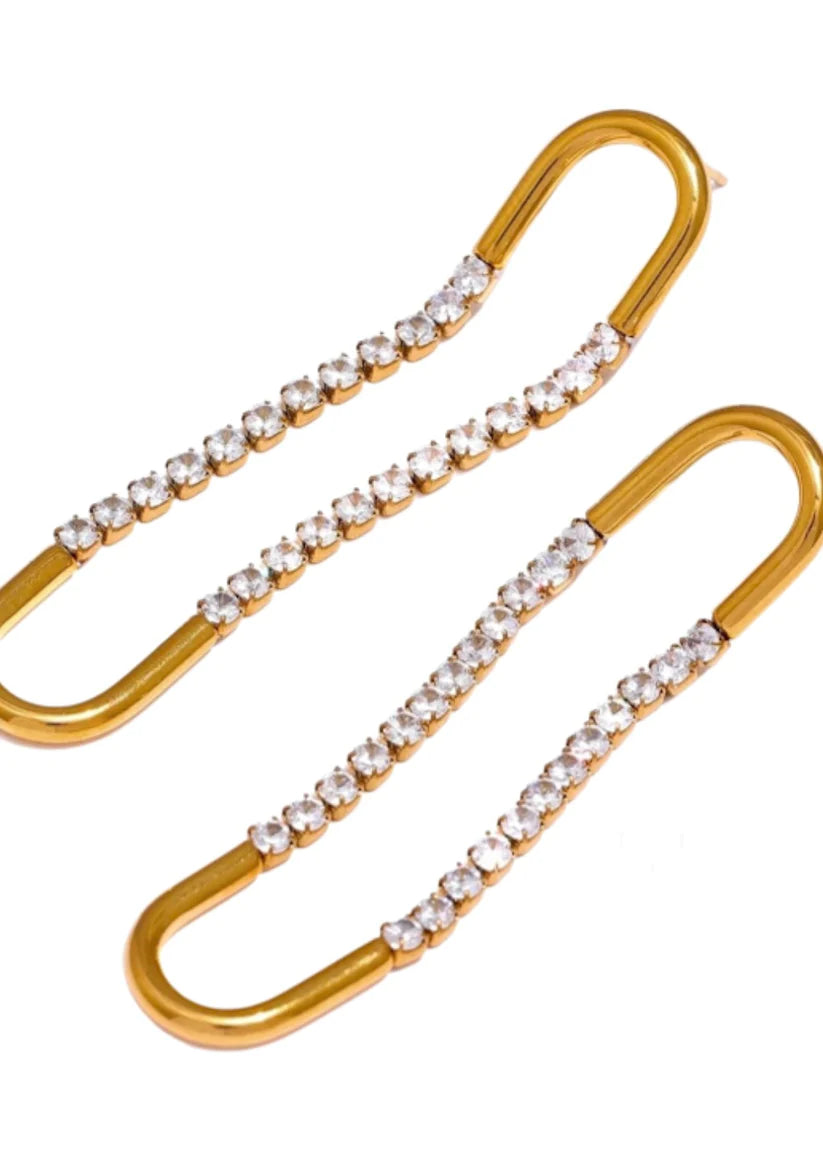 The Large Gold Diamond Earrings