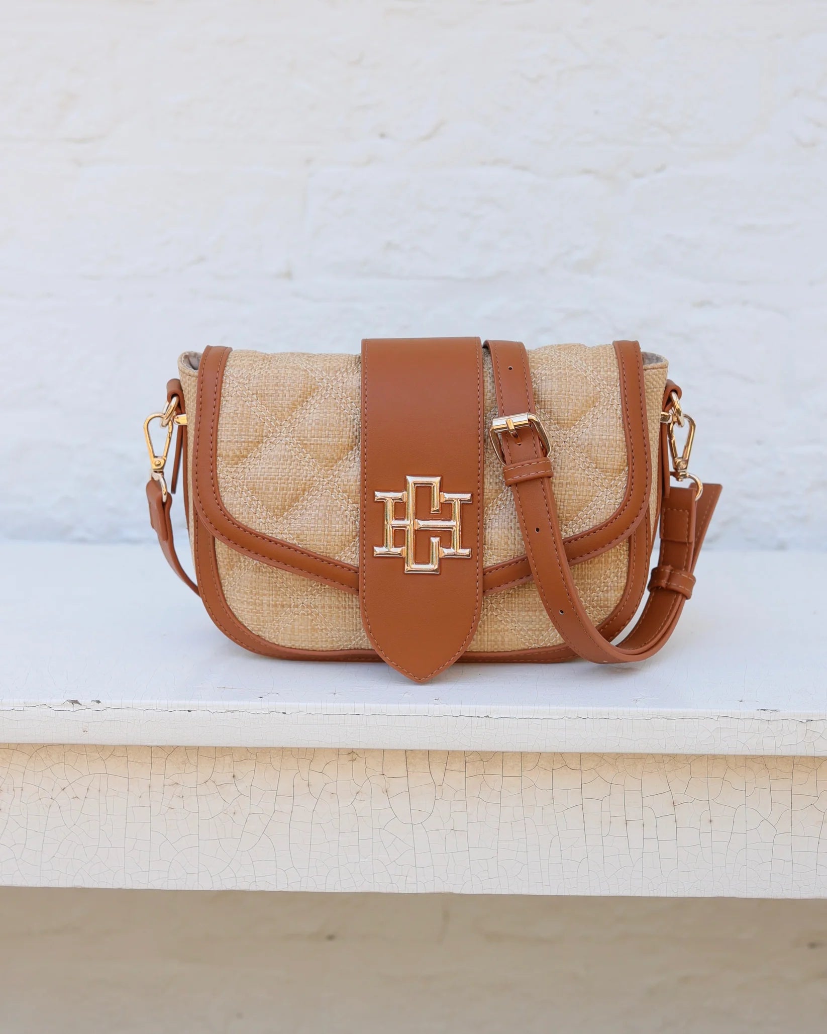 Griffin Crossbody Bag Natural Saddle DQ