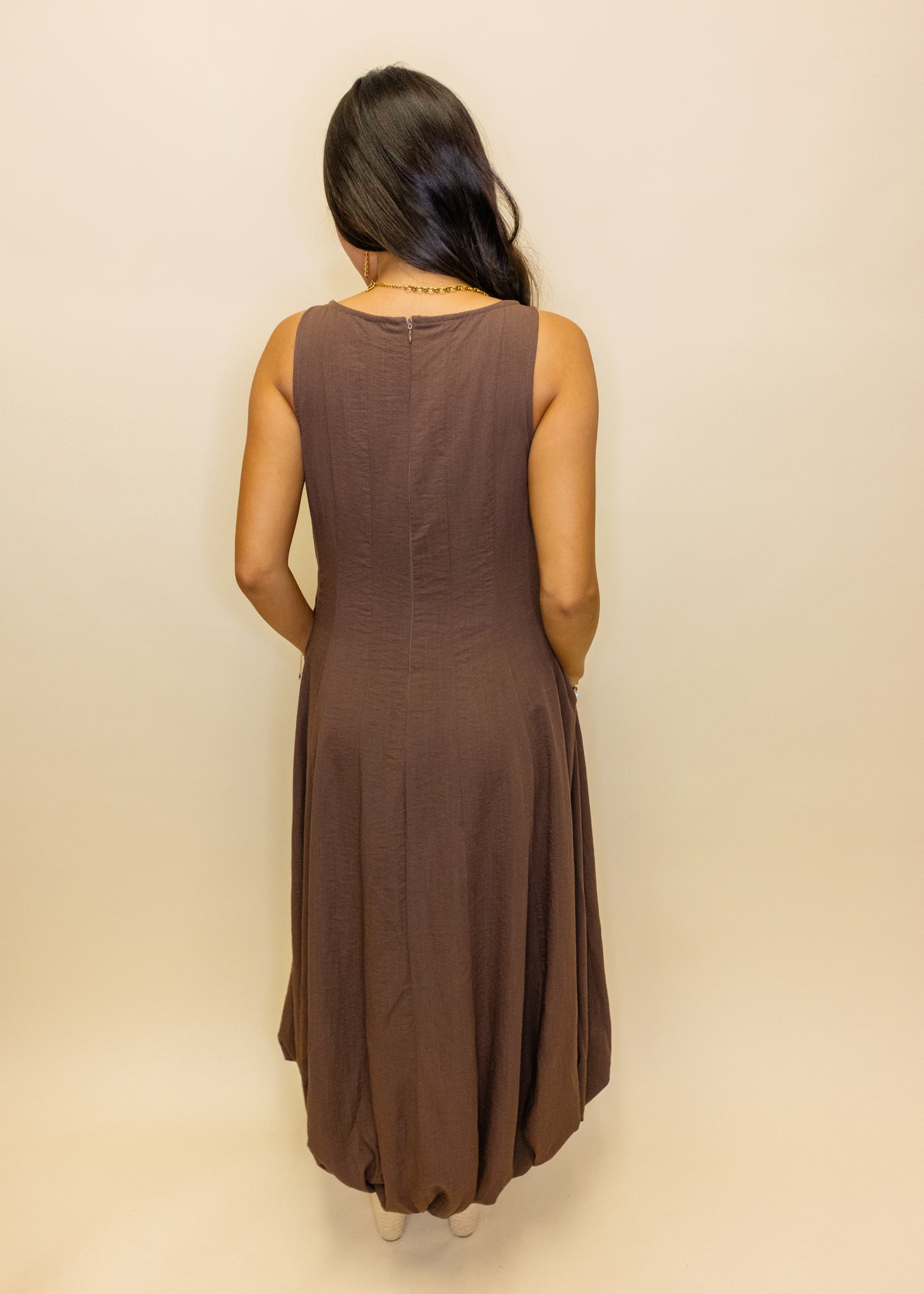 Espresso Sleeveless Midi Dress