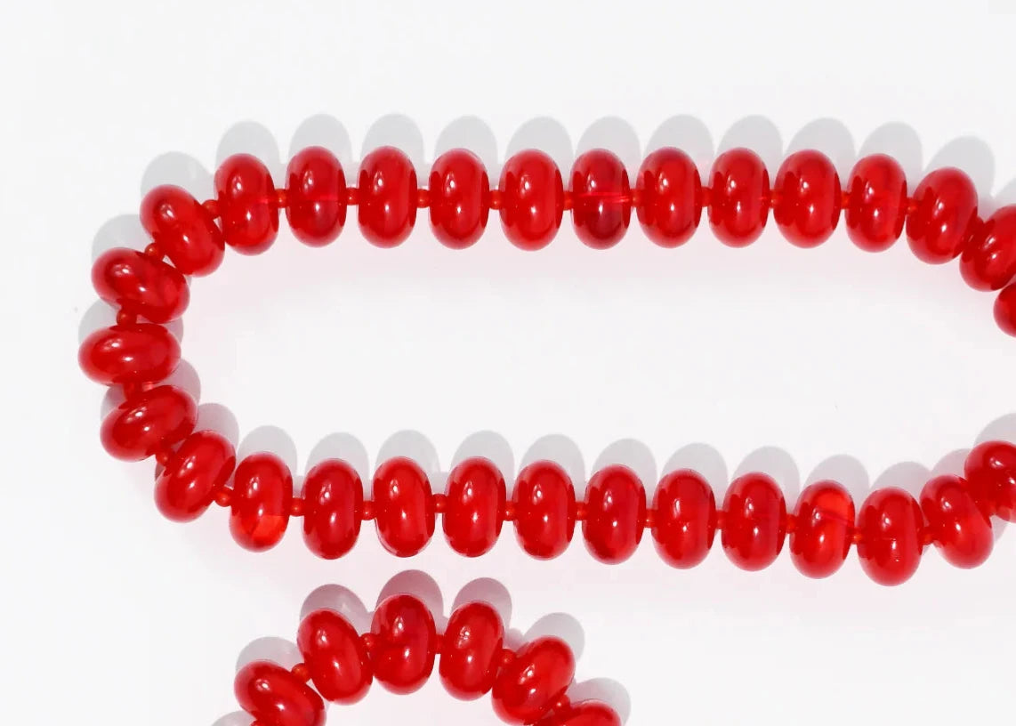 Sugar Beads Necklace Red