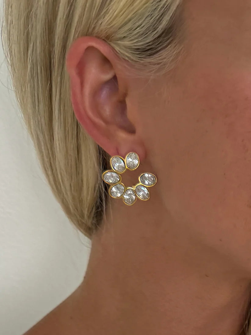 The Serena Gold Rhinestone Earrings
