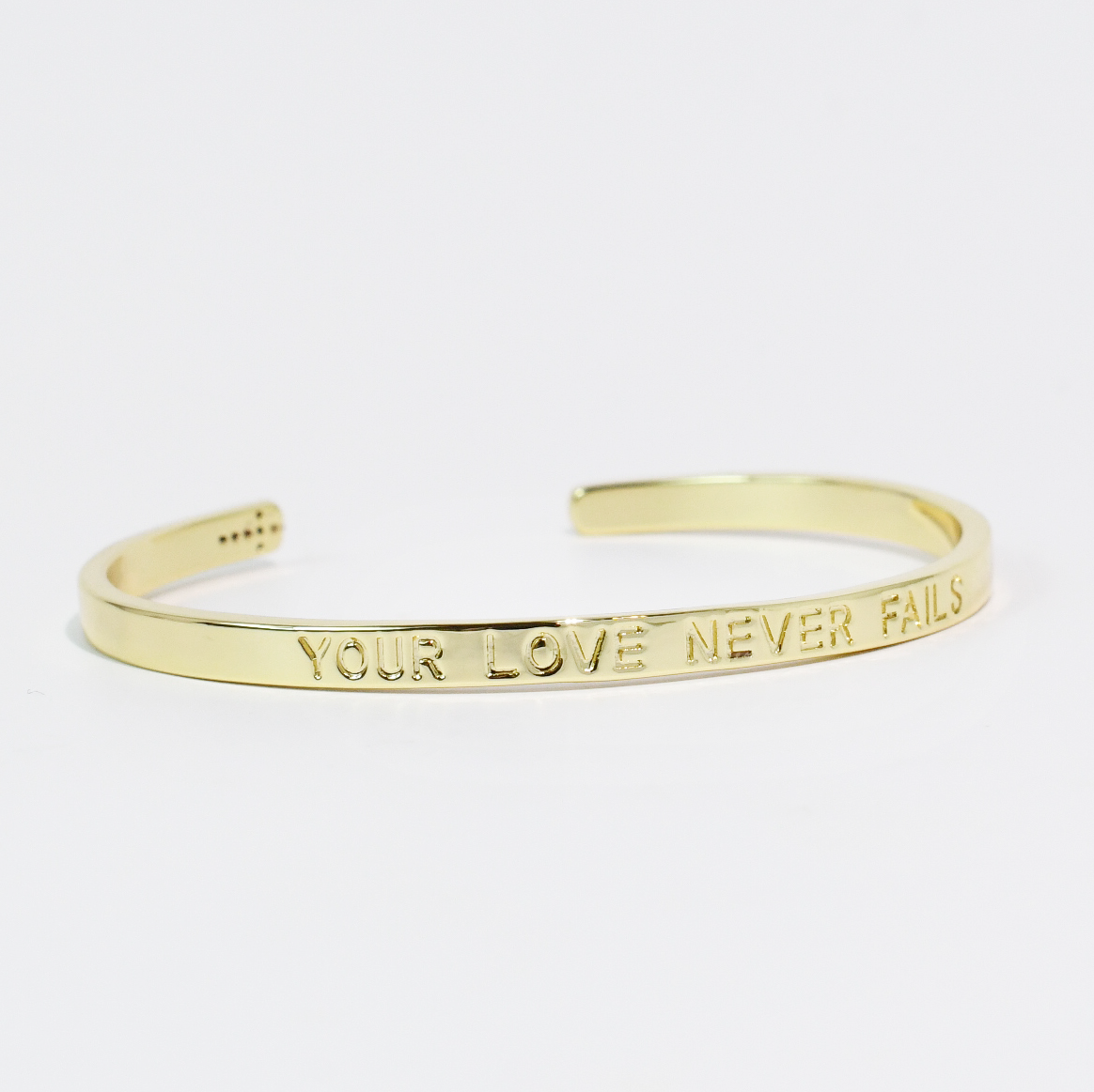 Your Love Never Fails Bangle Gold