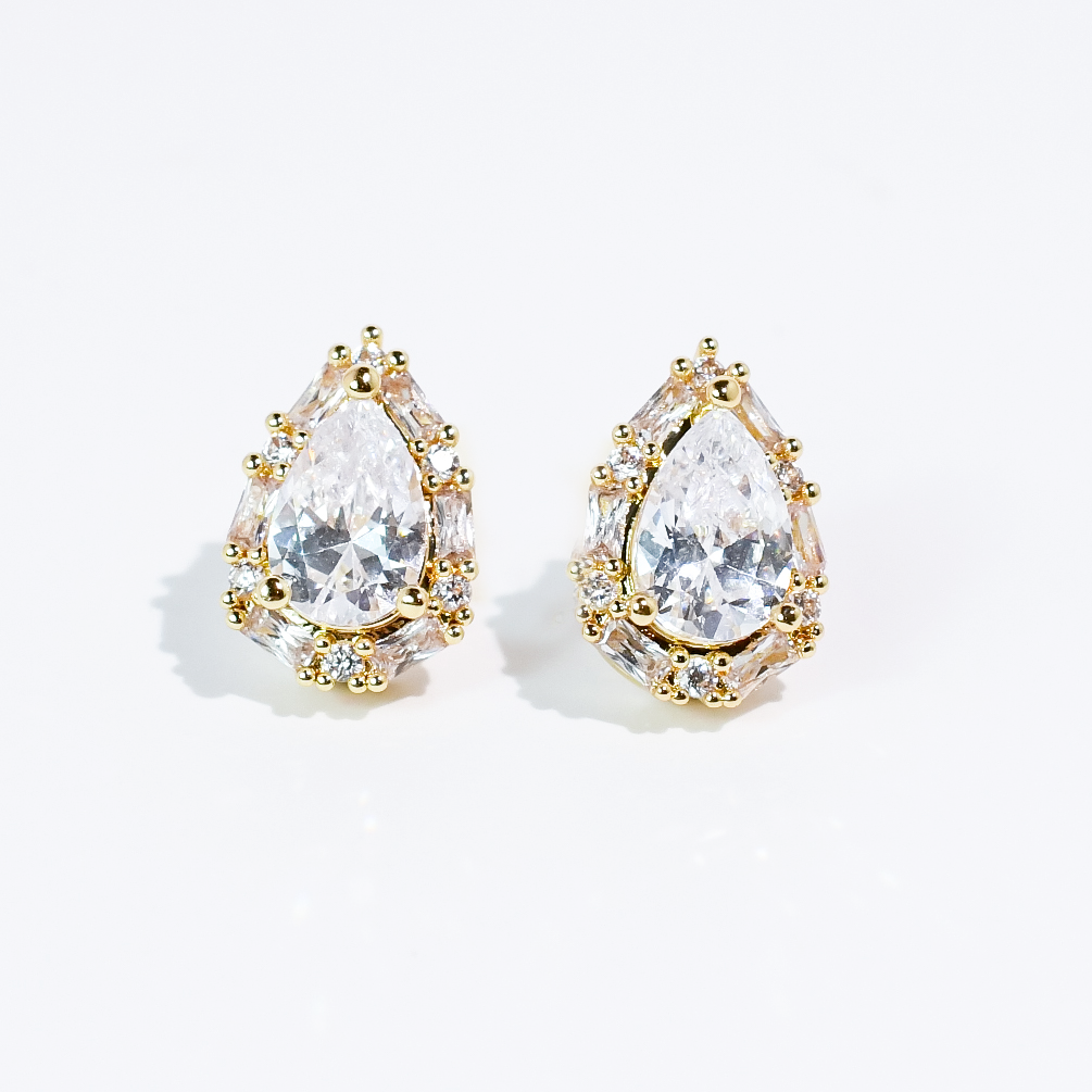 Drop Crystal Studs