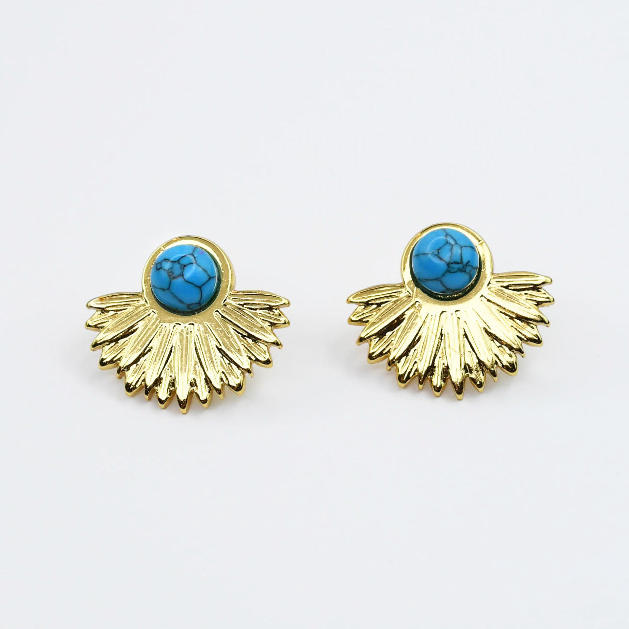 Turquoise Sunburst Studs