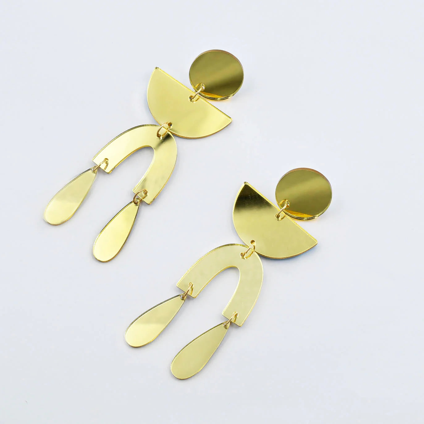 Gold Large Dangle Earrings
