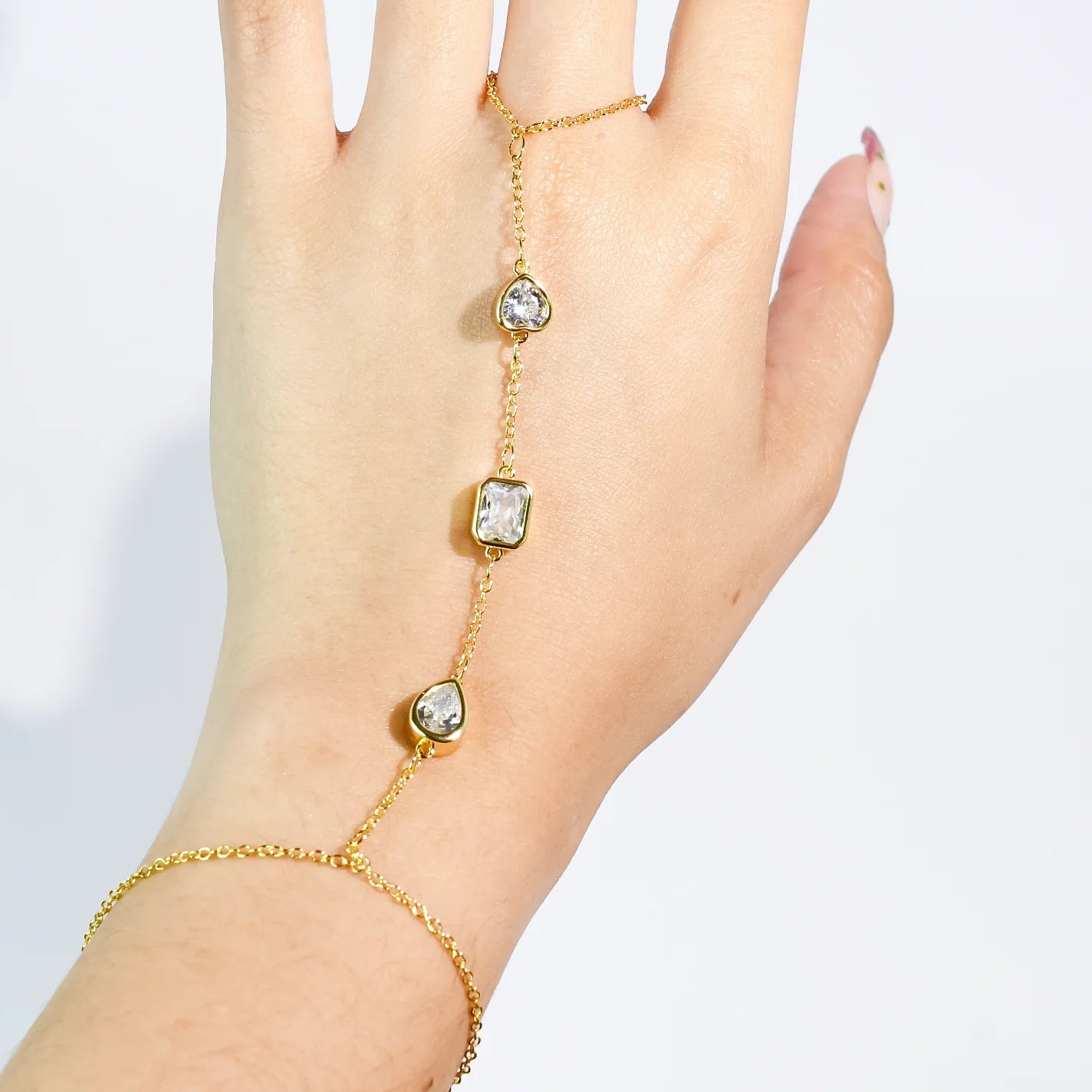 Dazzle Drip Gold Hand Chain