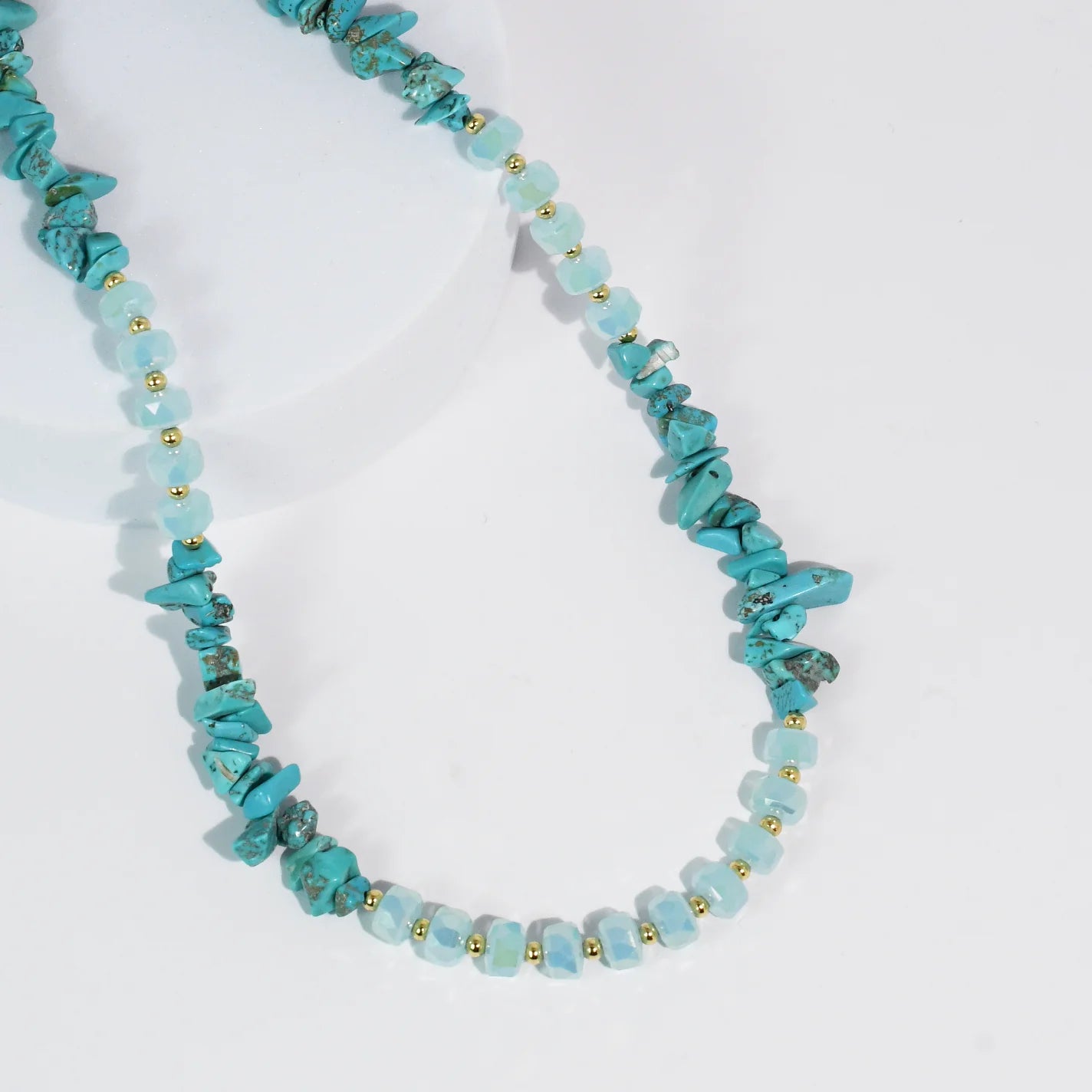 Style & Quartz Necklace Blue Mist