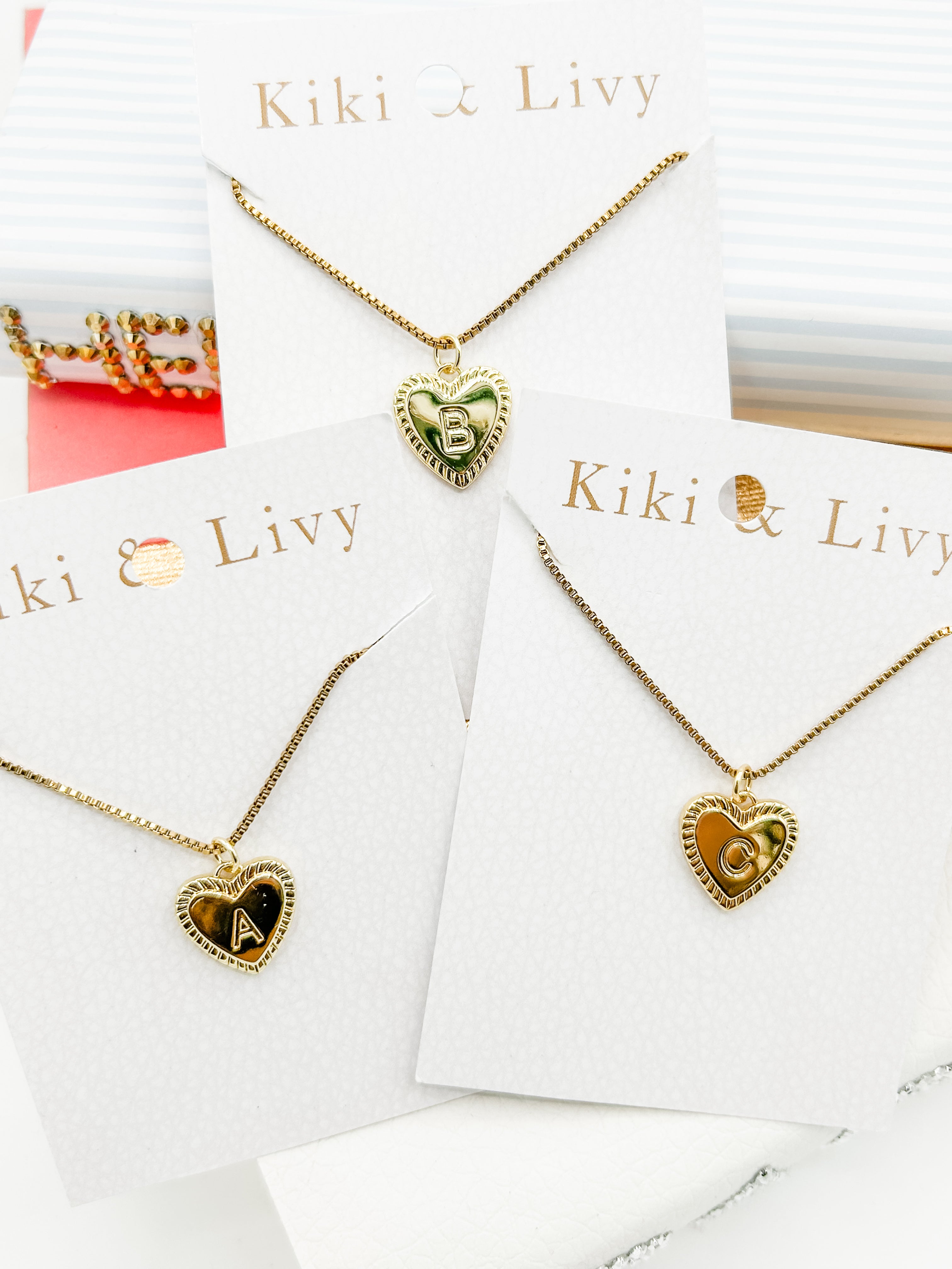 Heart Rope Letter Necklace