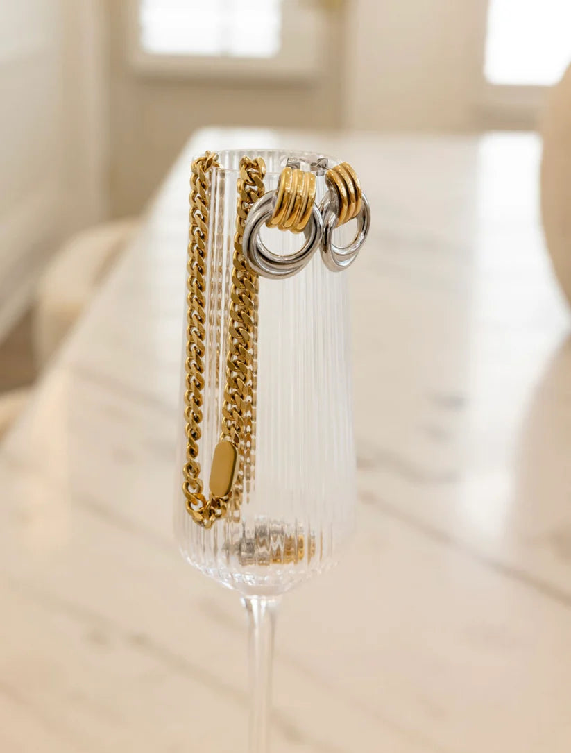 The Harper Two Toned Earrings