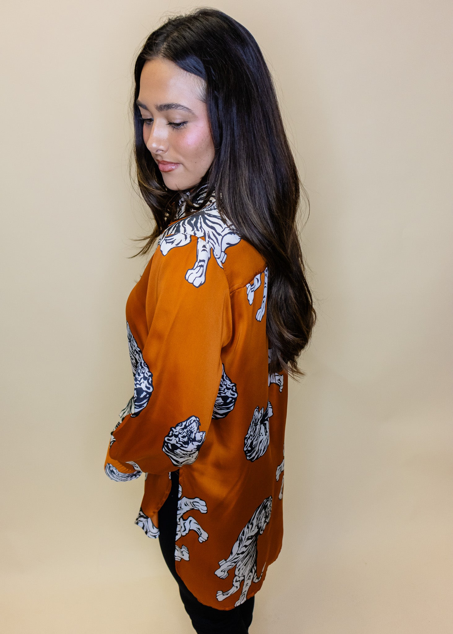 Marley Golden Tigress Button Down Top