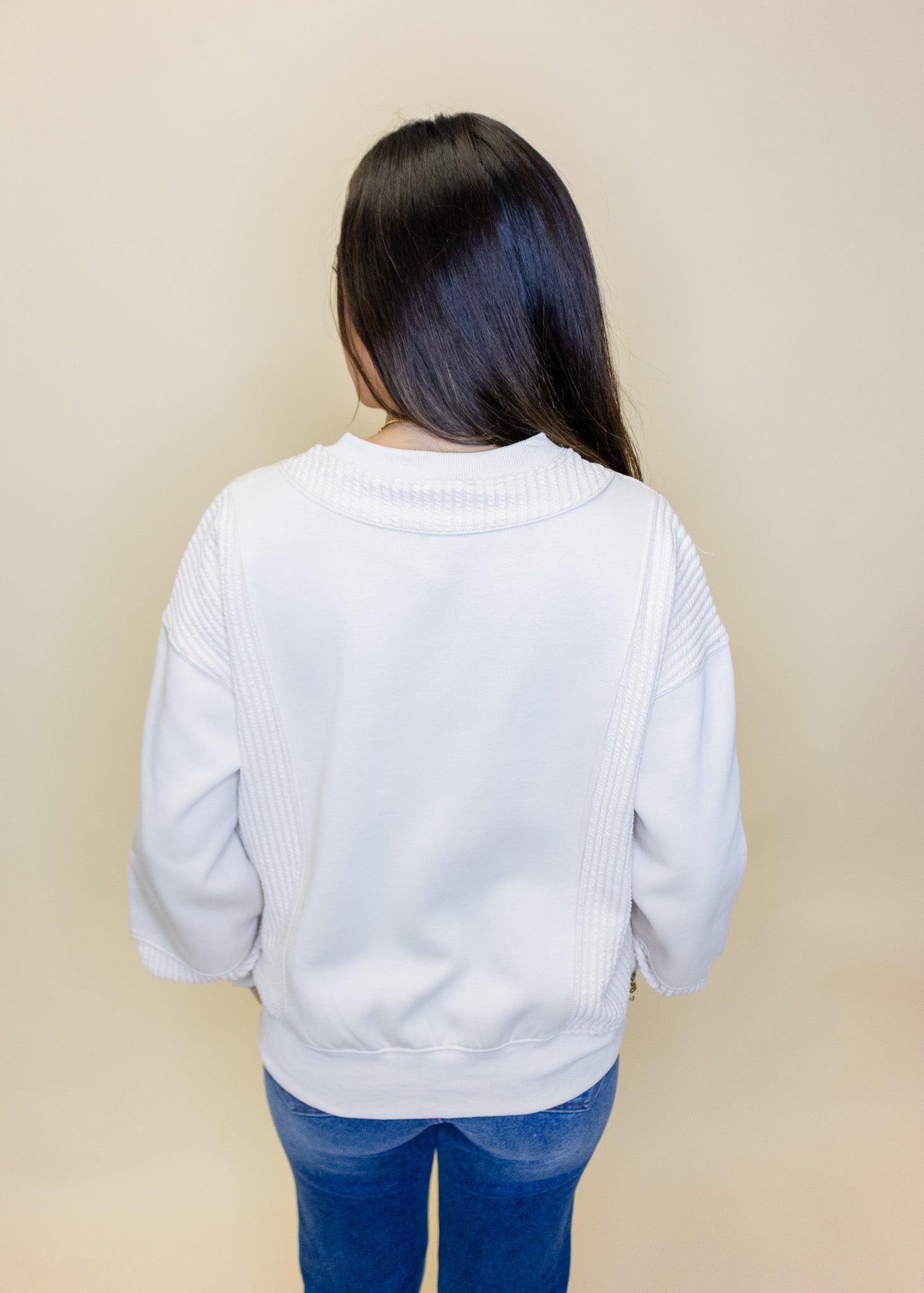 Cream Brushed Terry Sweatshirt