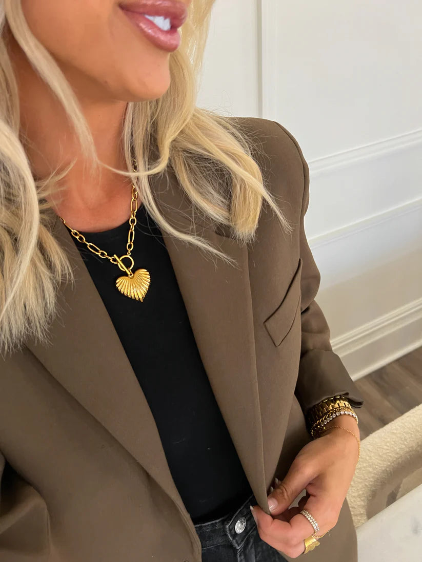 The Gold Luna Heart Necklace