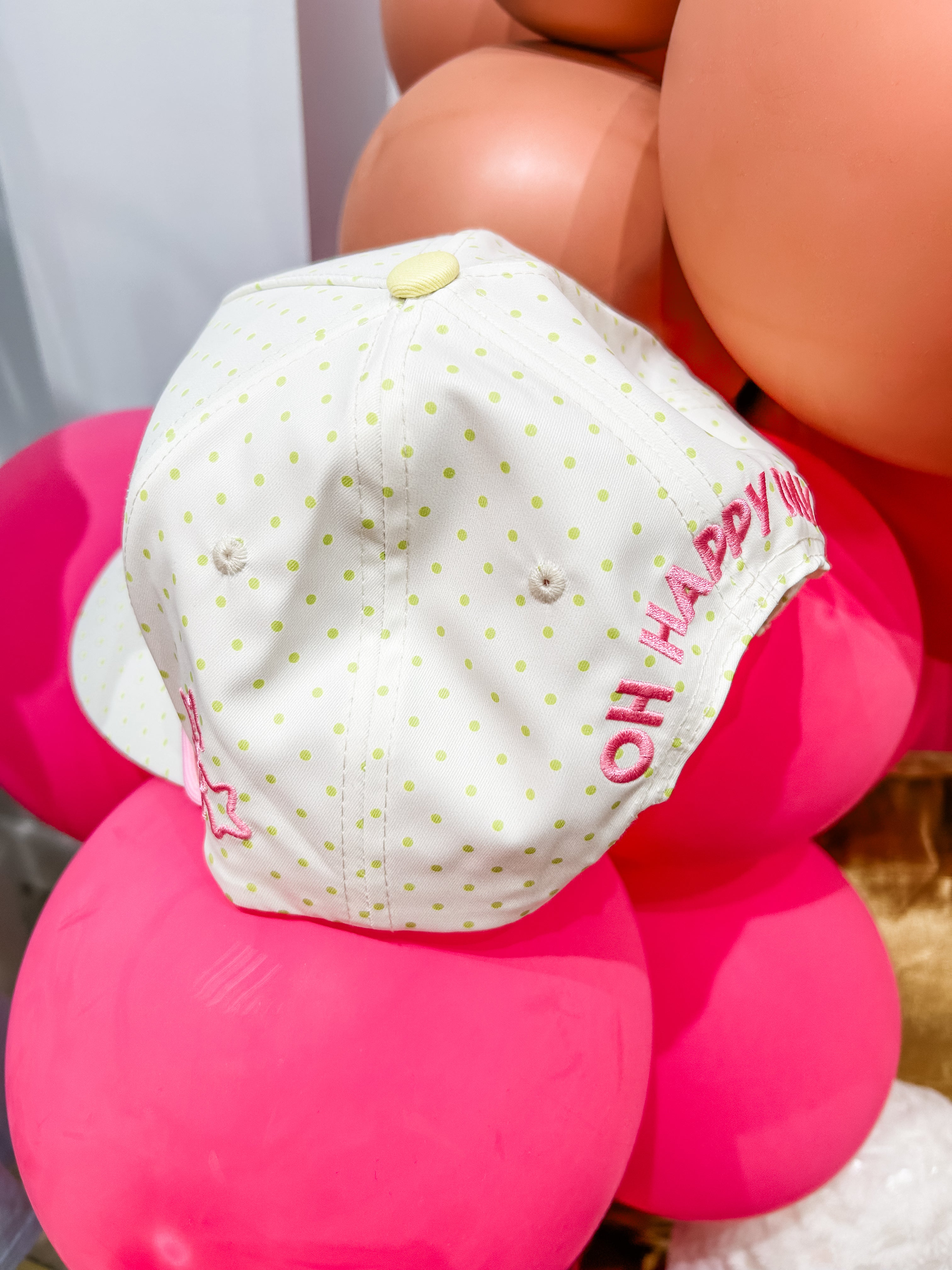 Pink Sunday Funday Polka Dot Hat