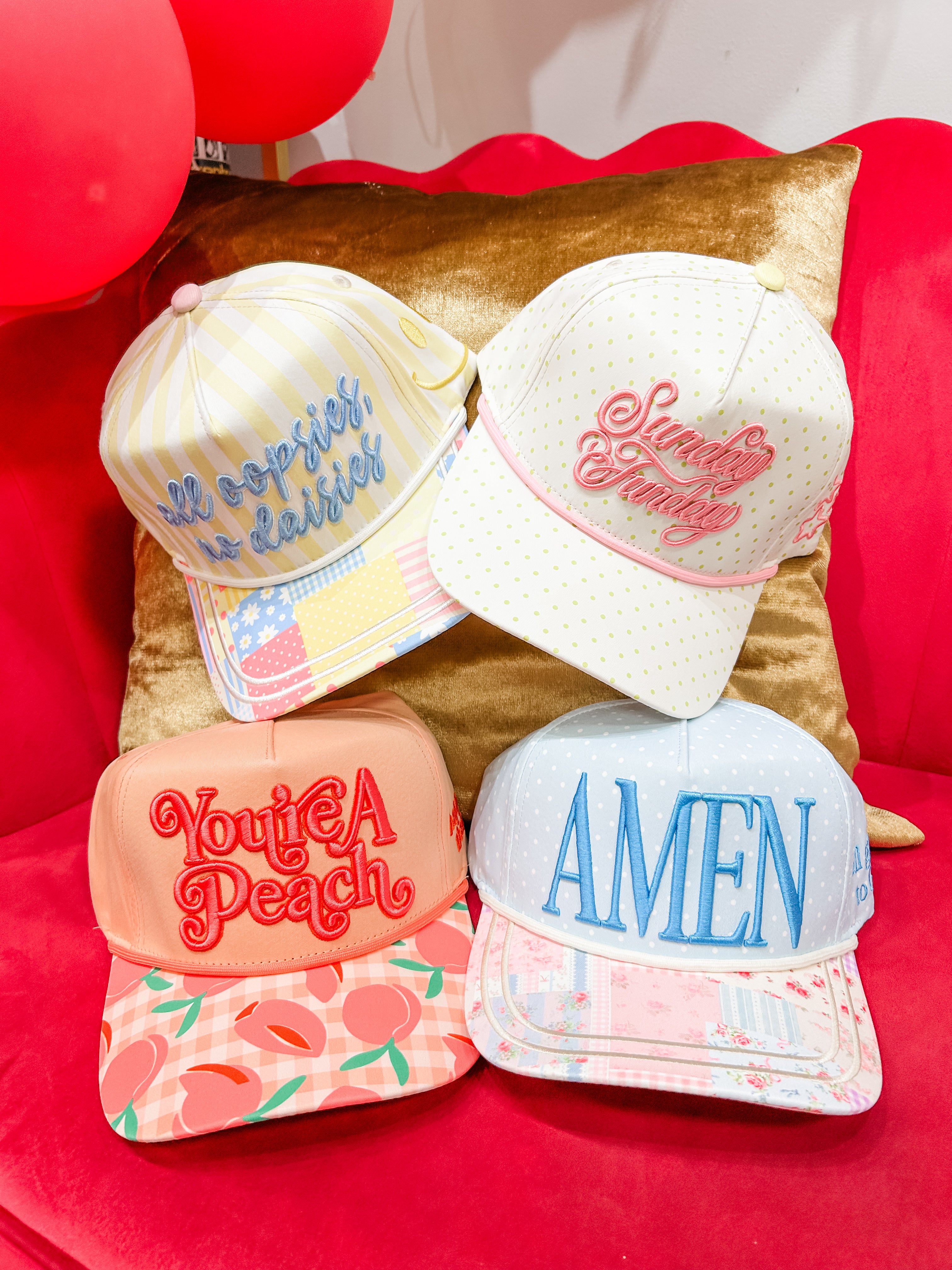 You're A Peach Embroidered Hat