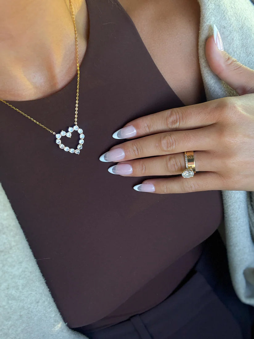 The Gold Diamond Heart Necklace