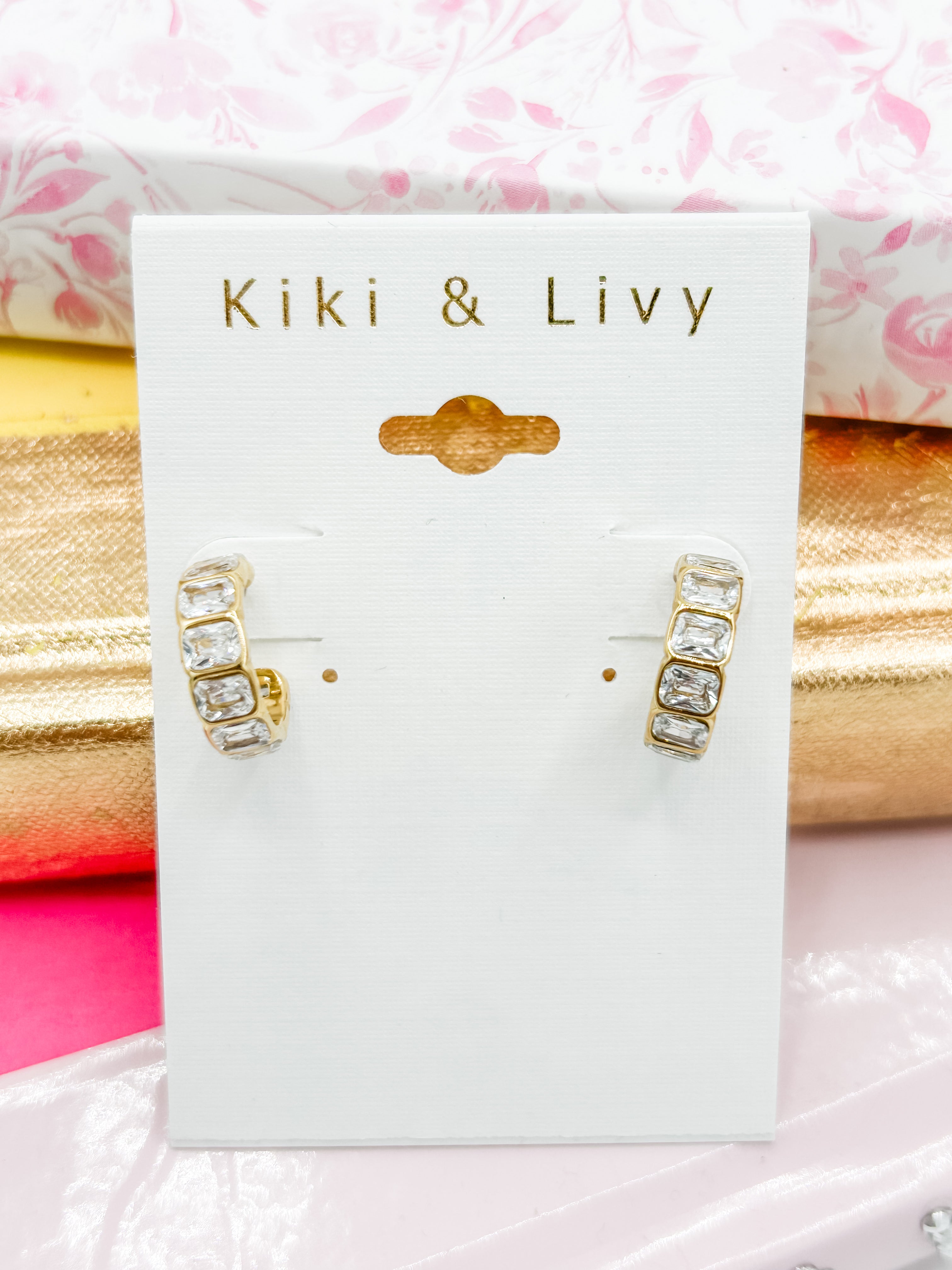 Bling Stone Huggie Earrings
