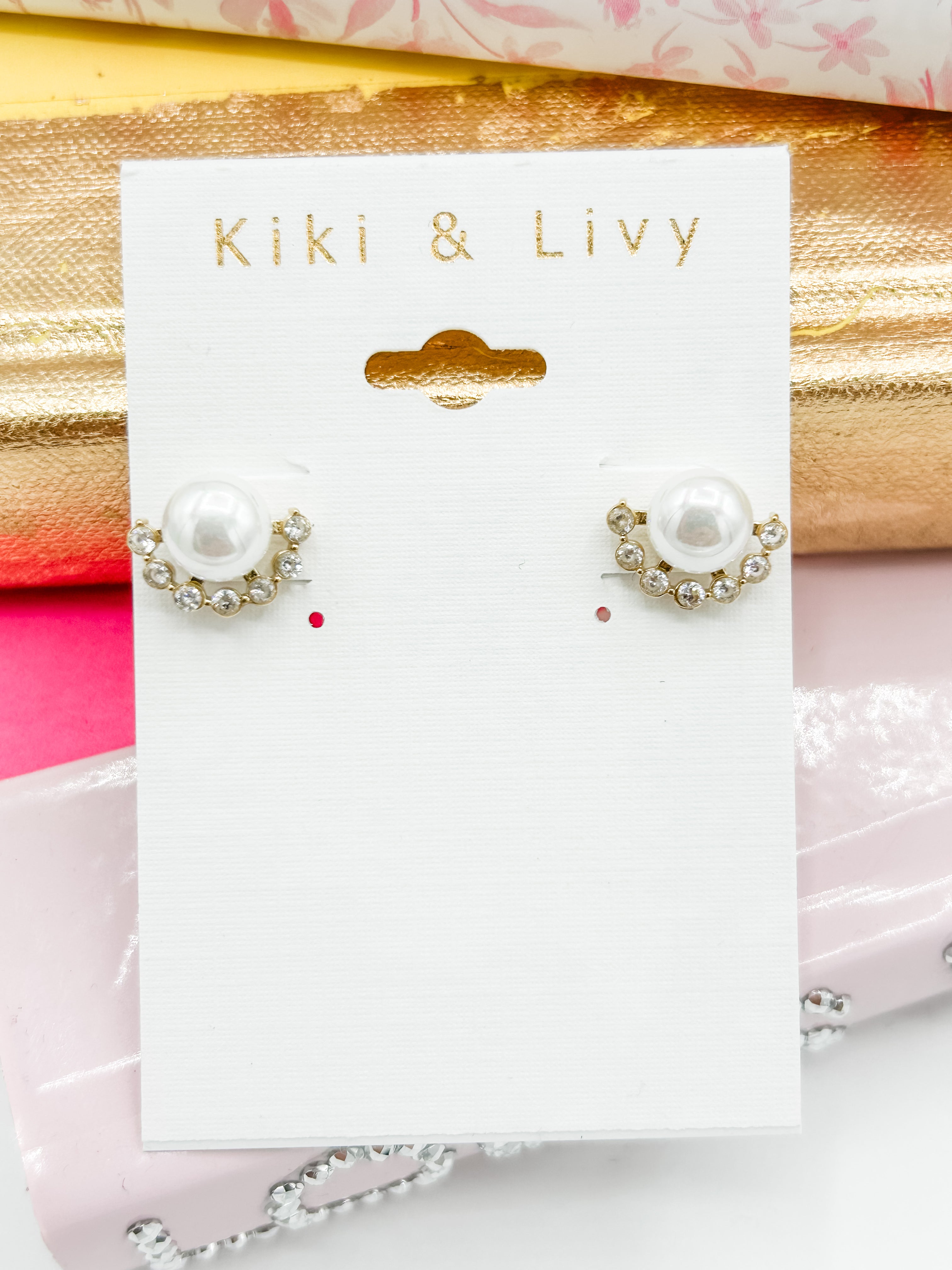 Stone Row Pearl Studs