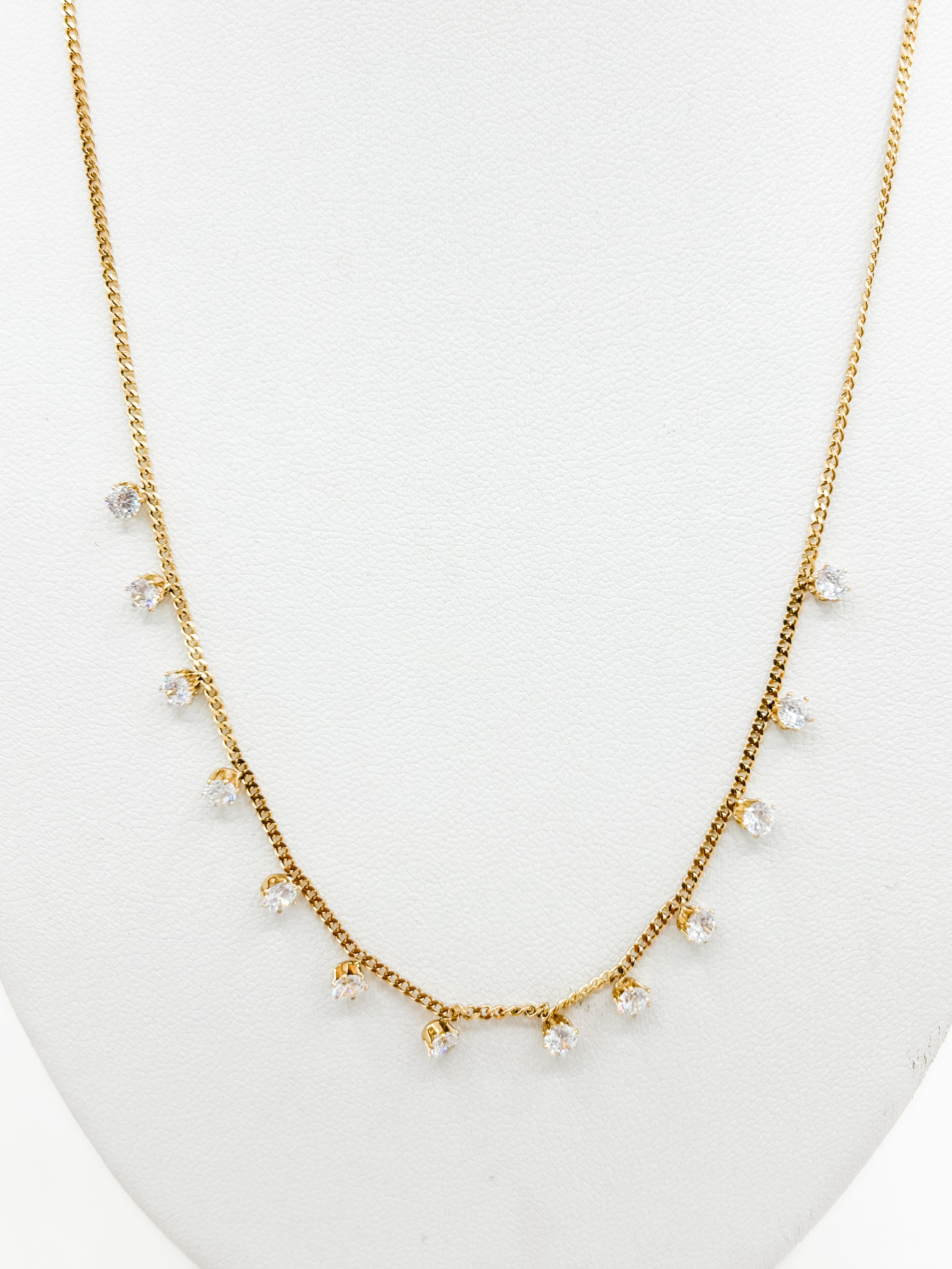 Multiple Dangle Stone Necklace