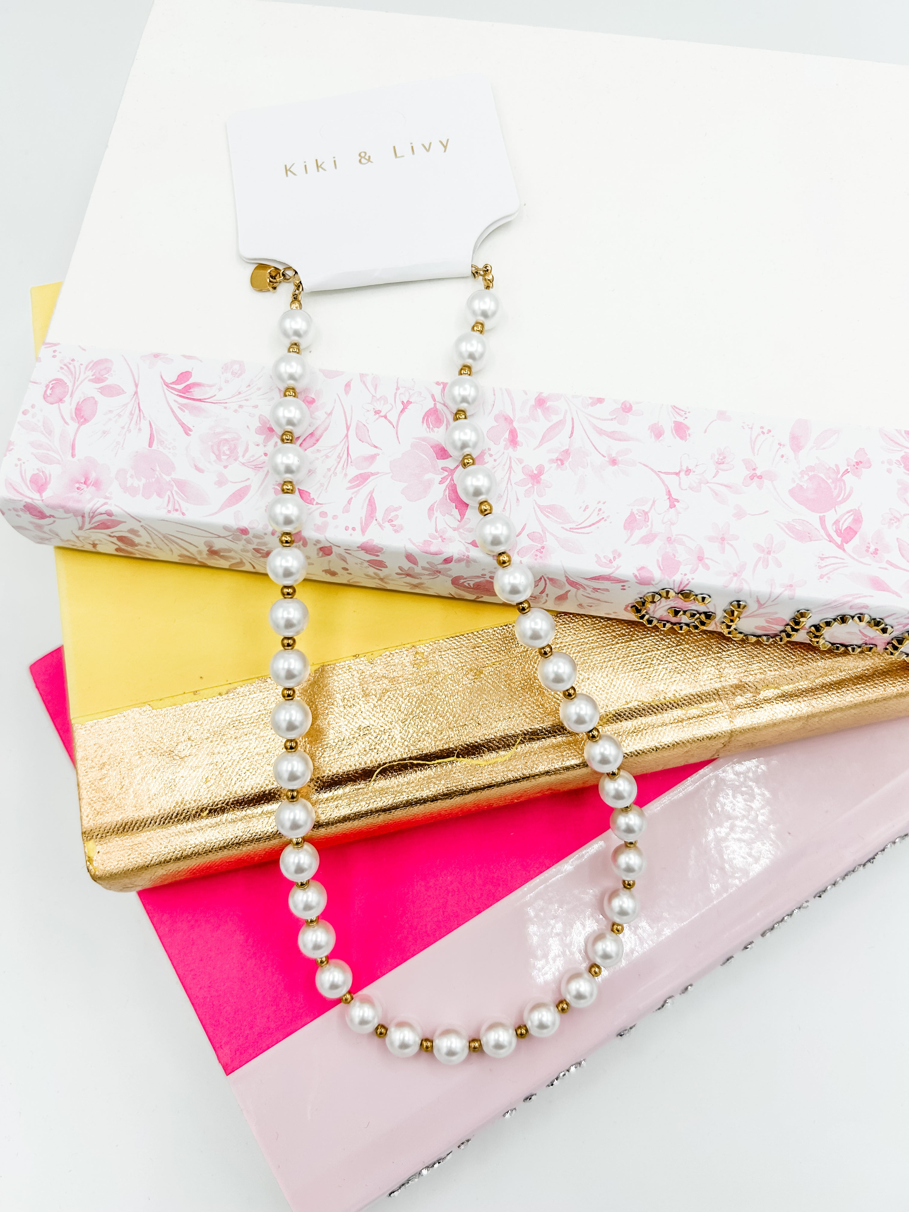 Multiple Pearl Gold Bead Necklace