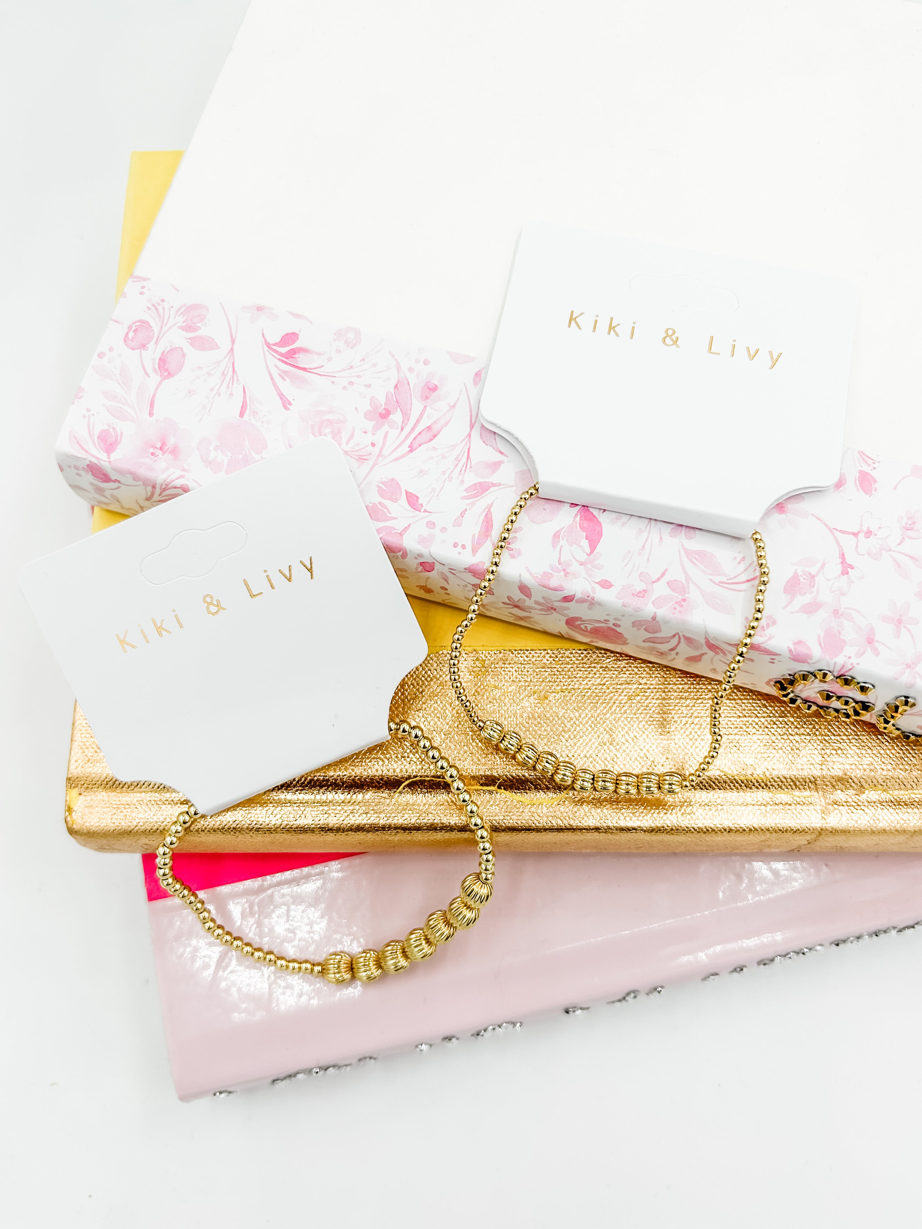 Kiki & Livy Gold Beaded Bracelets