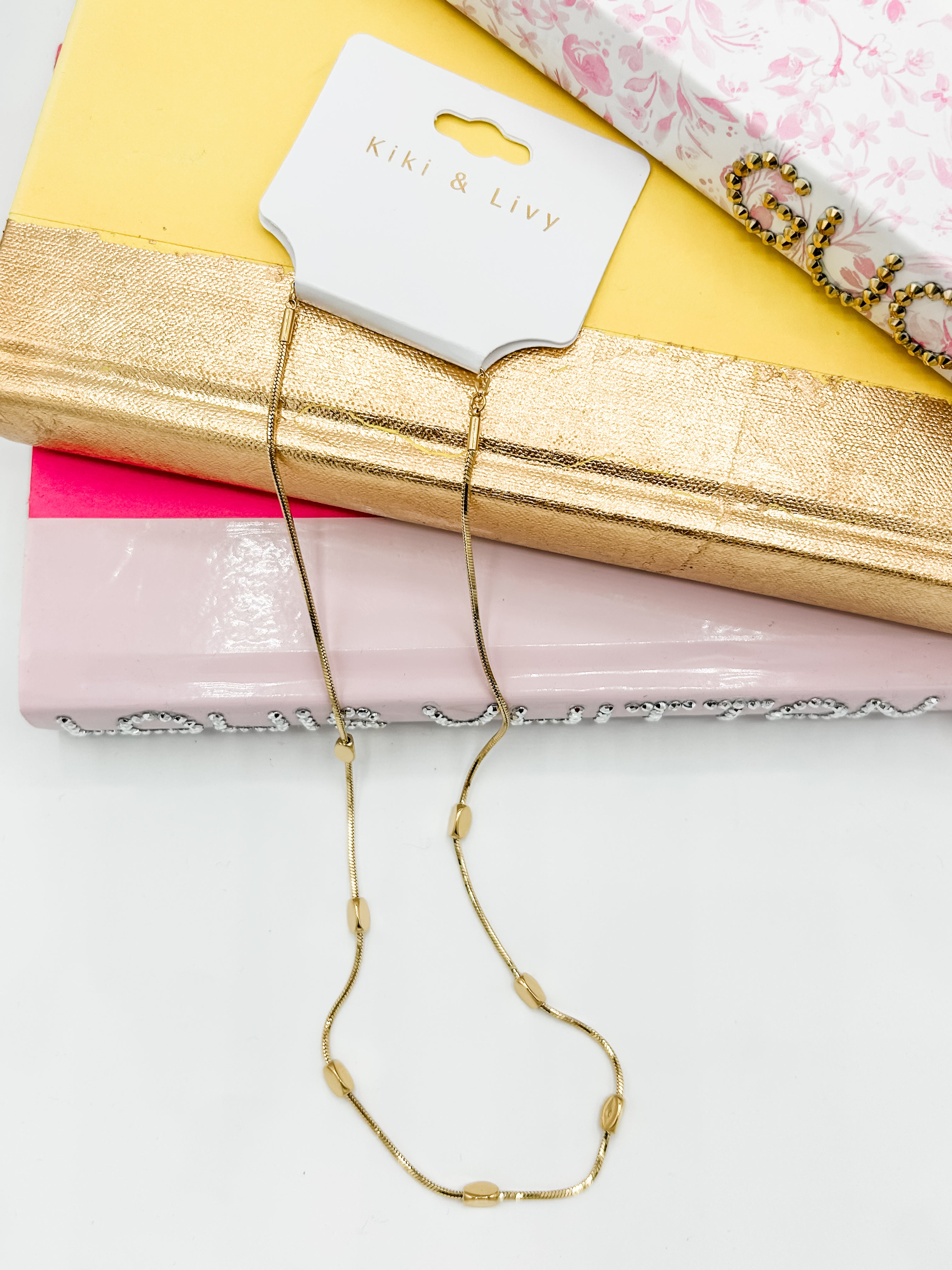 Gold Oval Chain Necklace