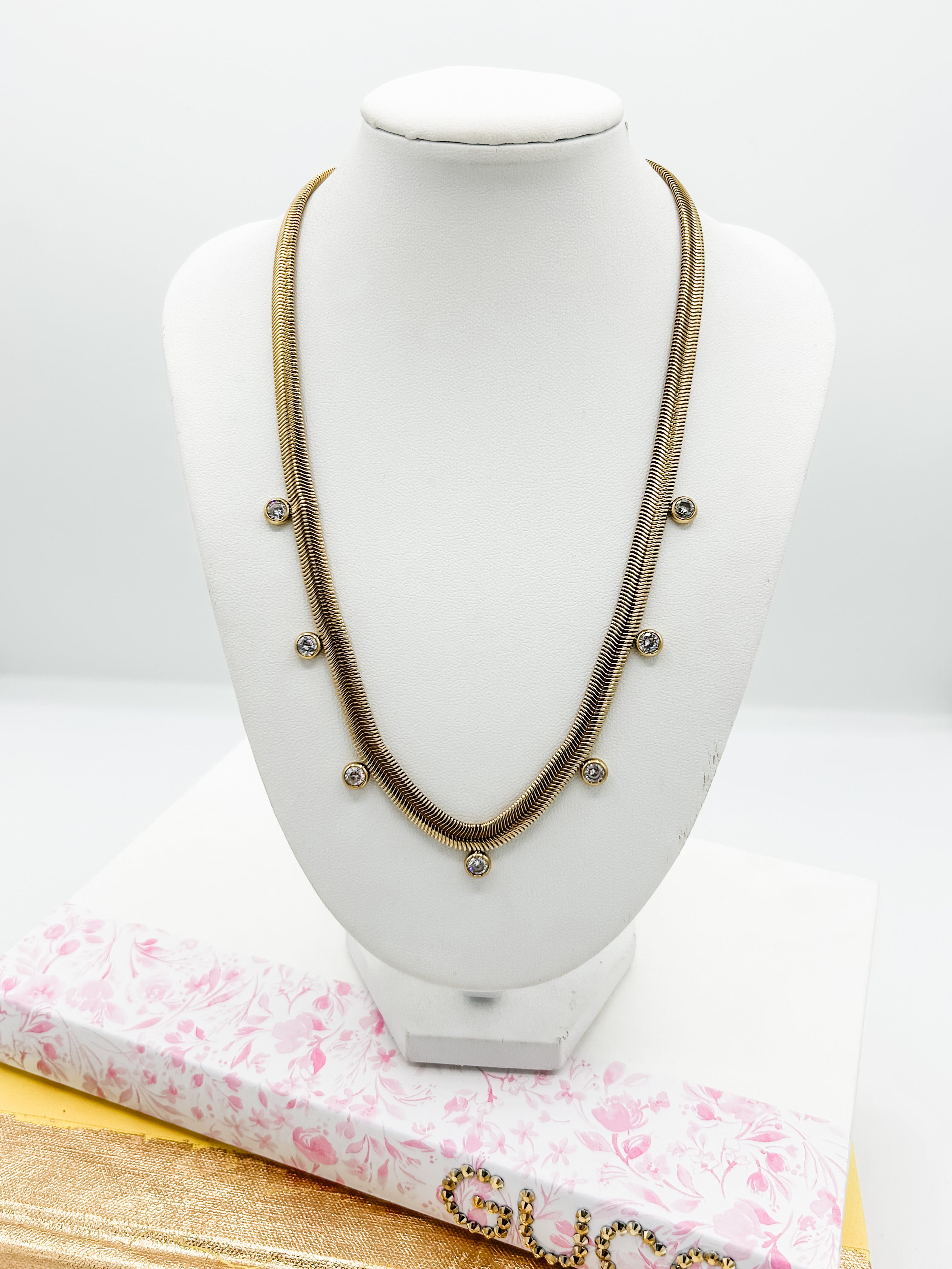 7 Stones Gold Necklace