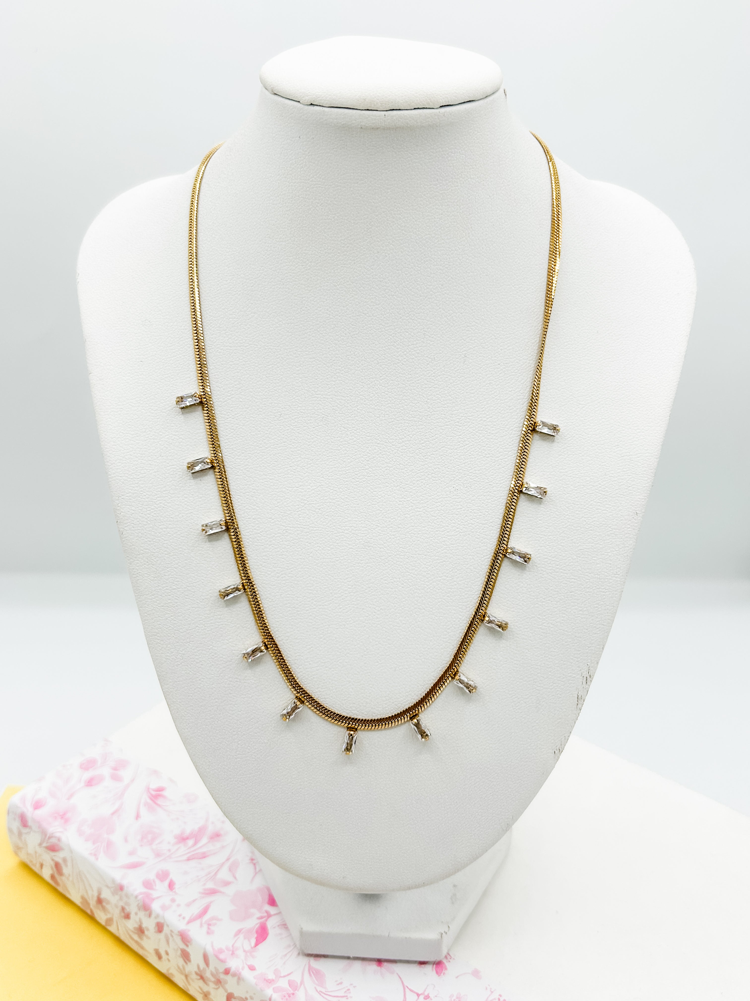 Multiple Rectangle Stone Necklace