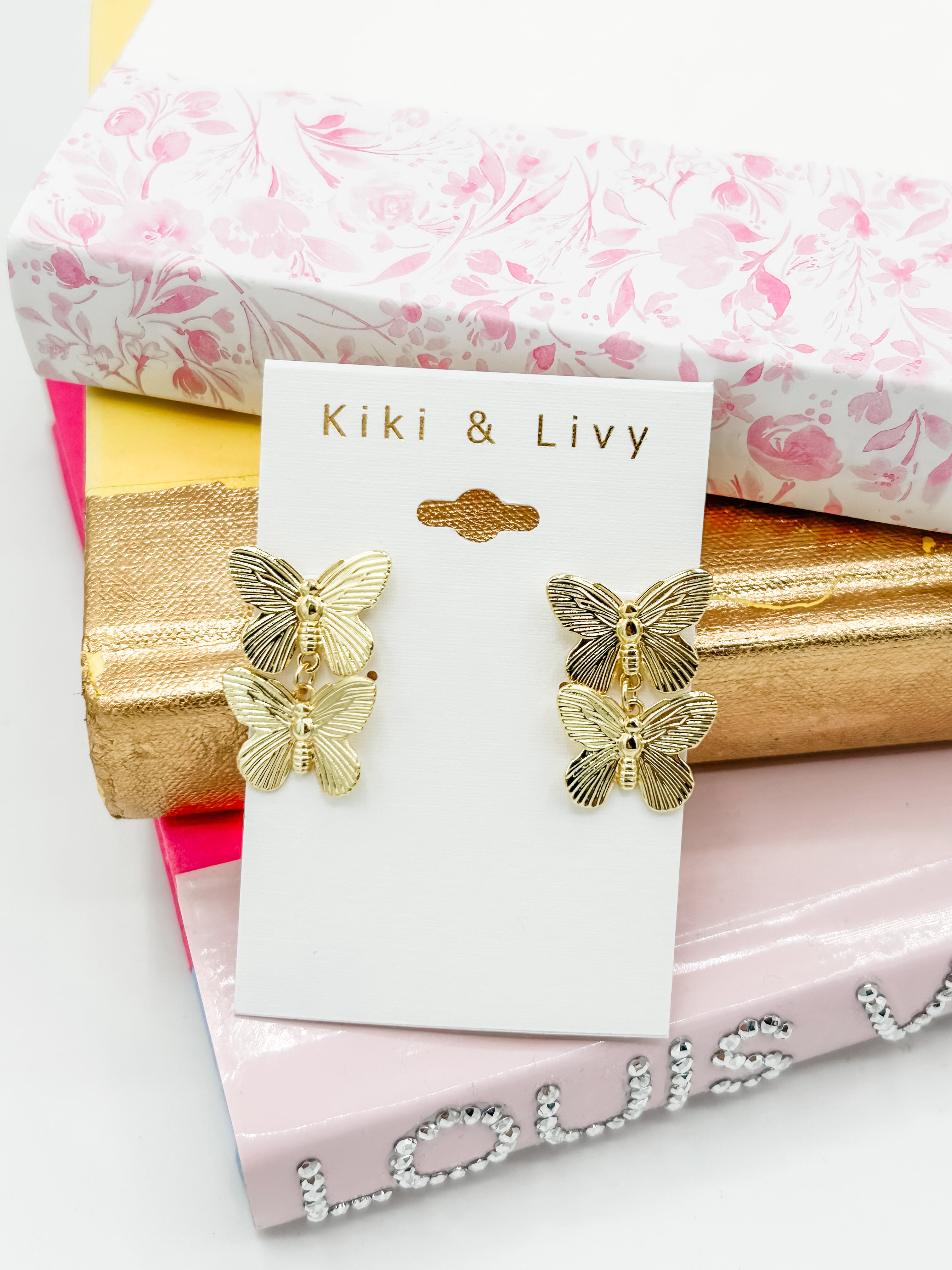 Double Butterfly Studs